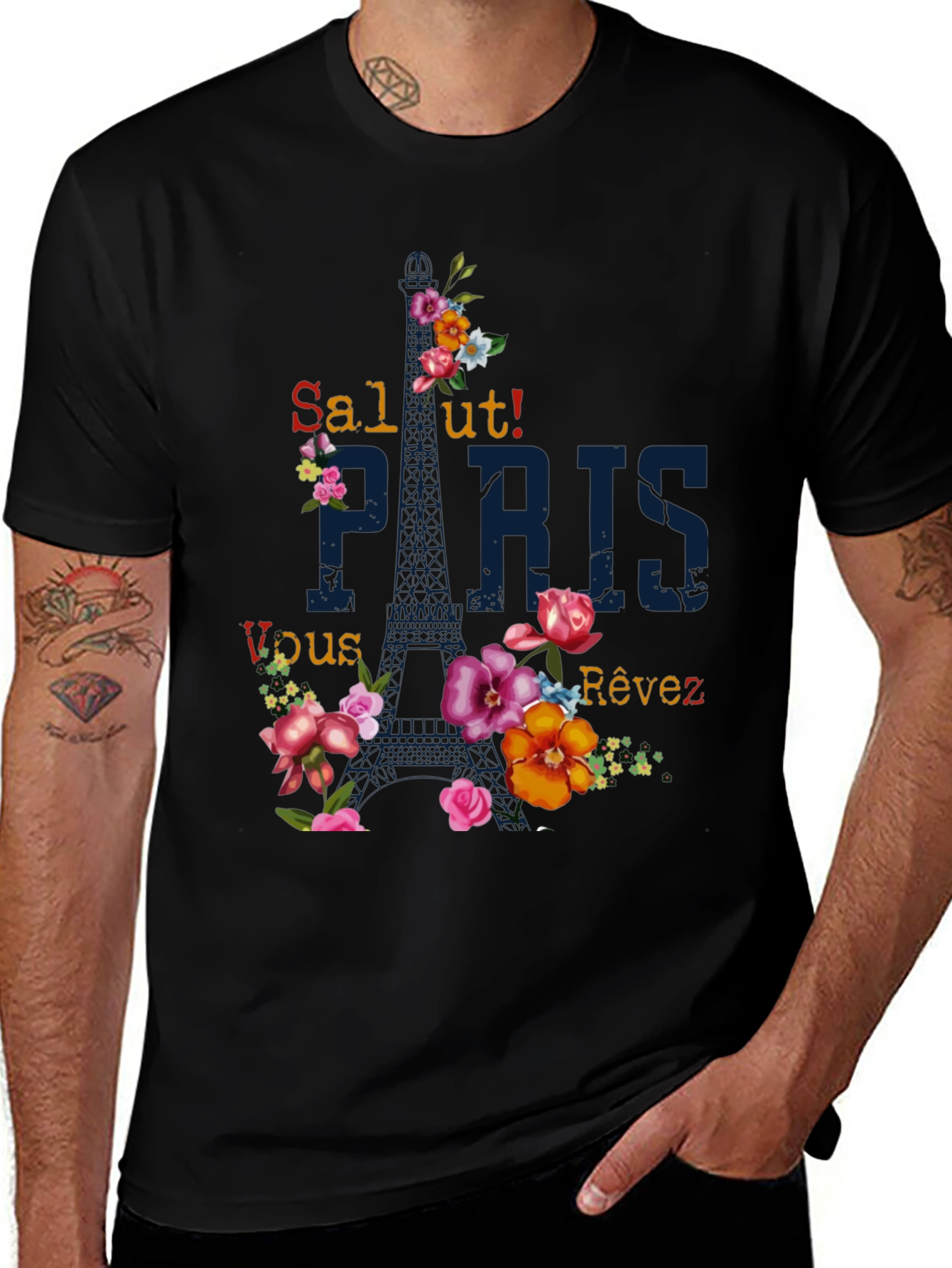 Paris Floral Graphic T-Shirt