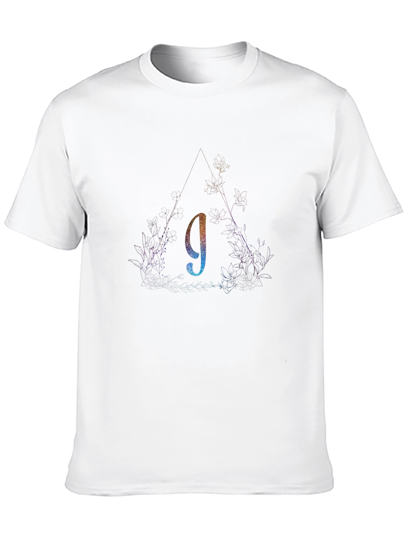 Abstract Triangle Lowercase G Graphic Tee