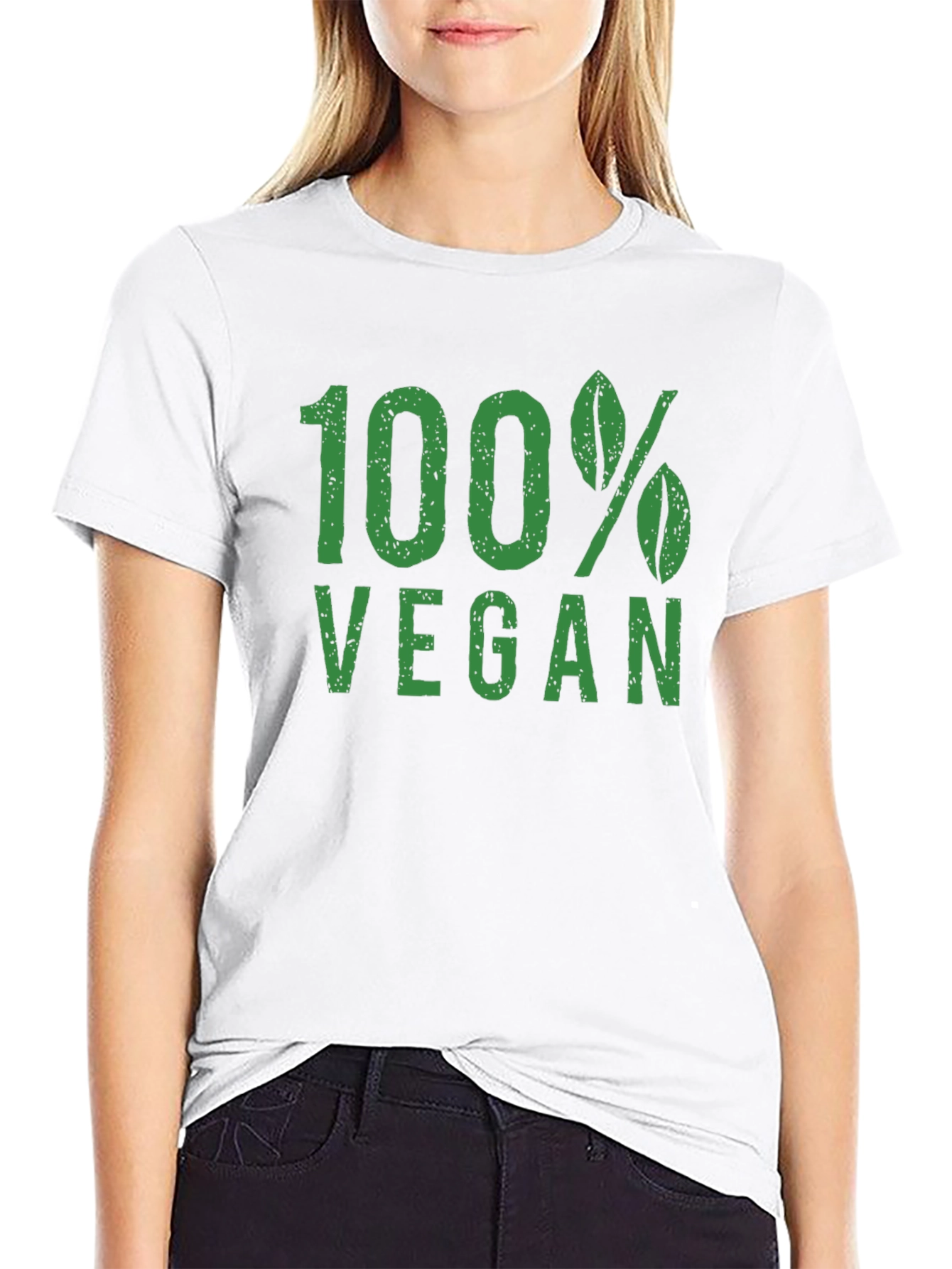 100% Vegan Graphic Tee - Black
