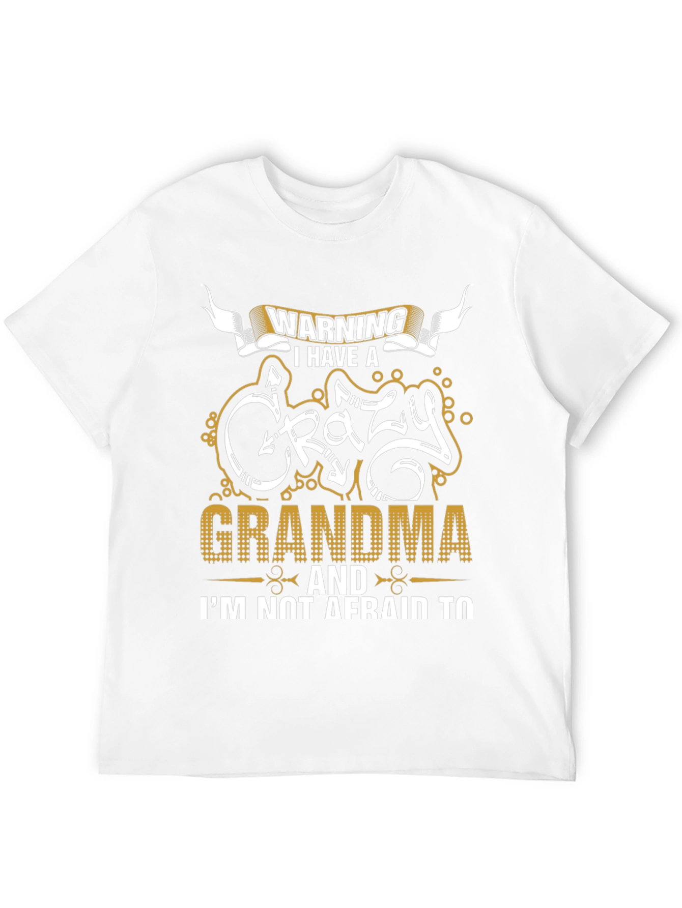 Warning Crazy Grandma T-Shirt - Novelty Graphic Tee