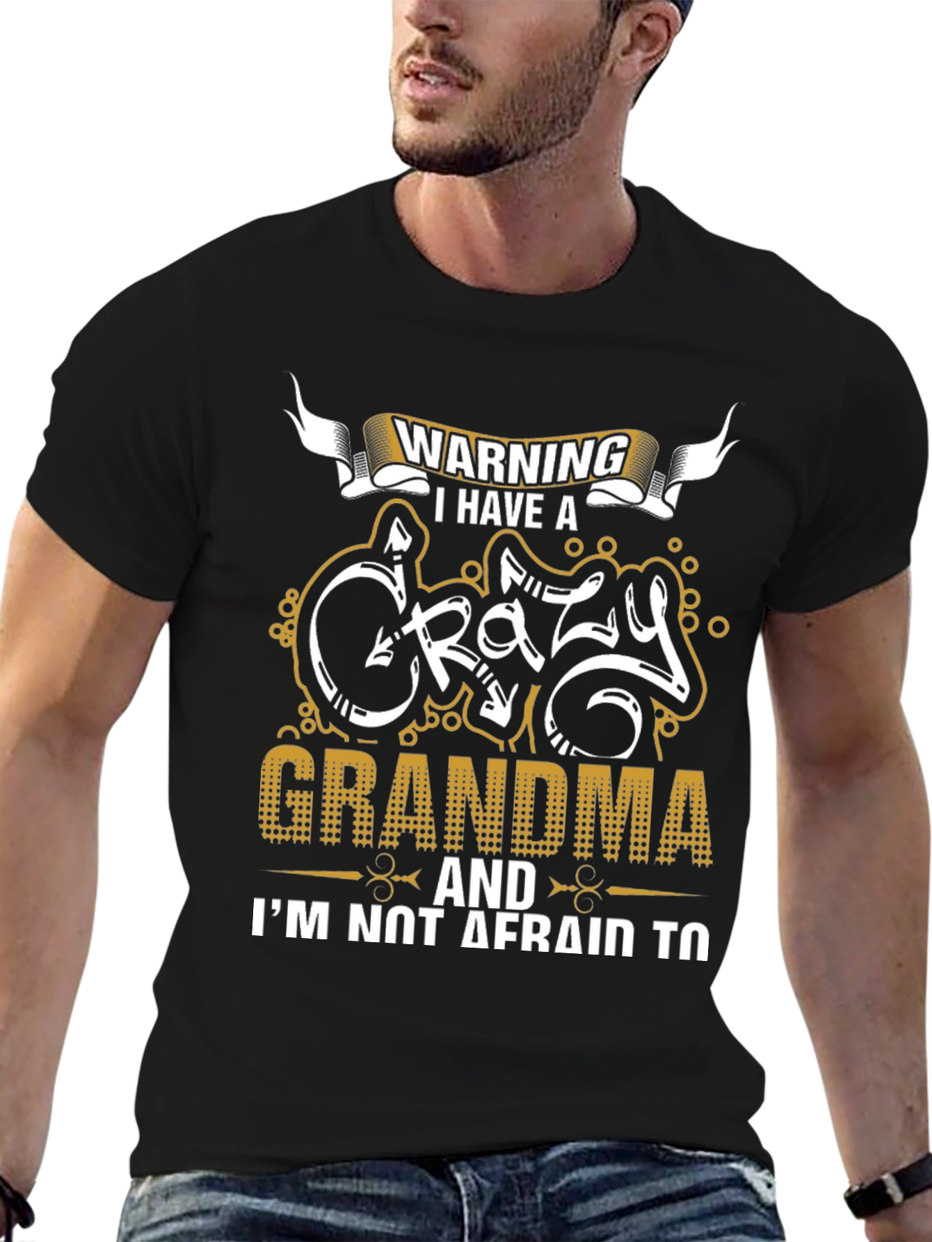 Warning Crazy Grandma T-Shirt - Novelty Graphic Tee