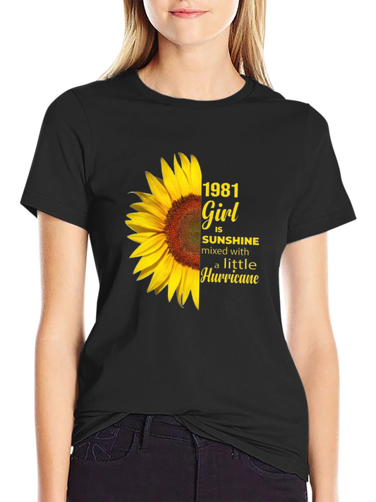 1981 Girl Sunflower Graphic Tee
