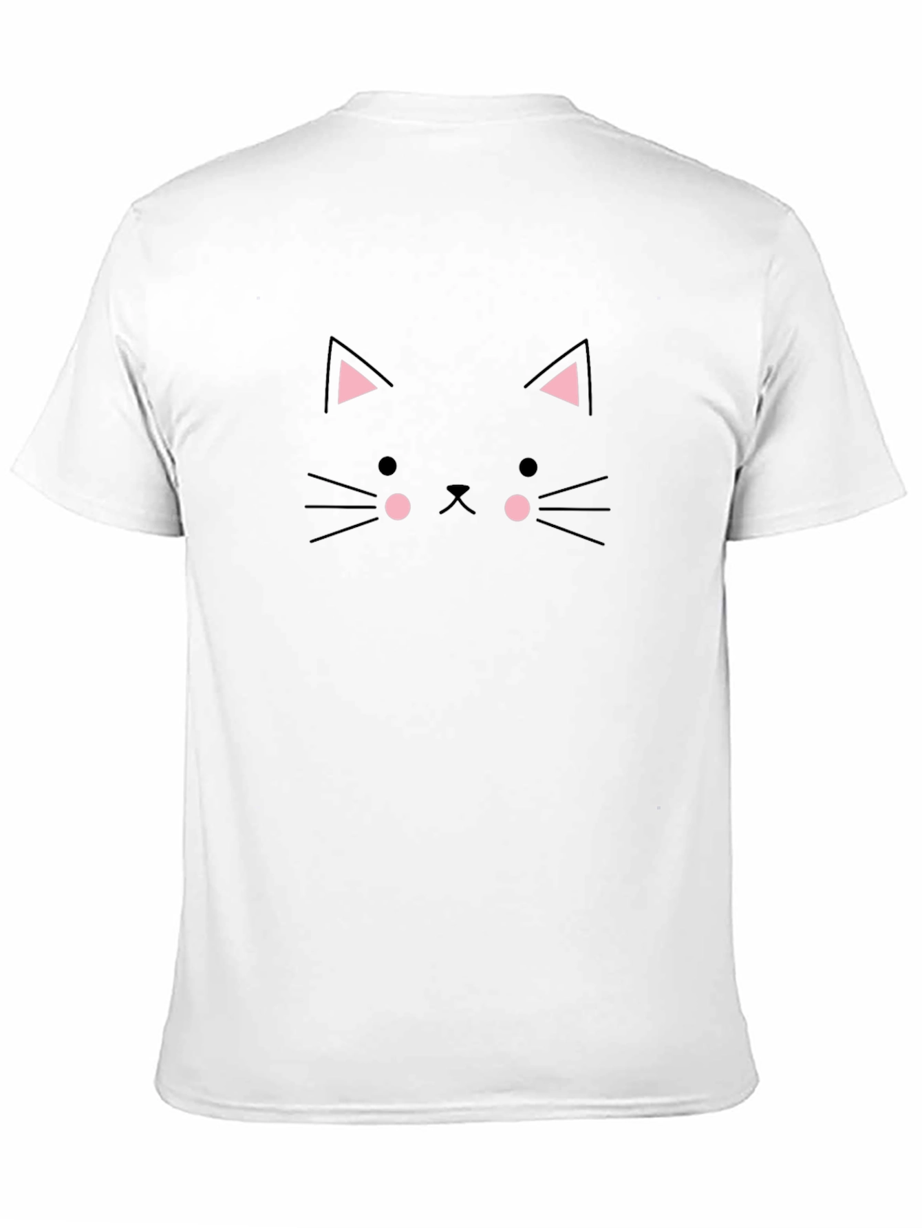 Cute Cat Face Black T-Shirt