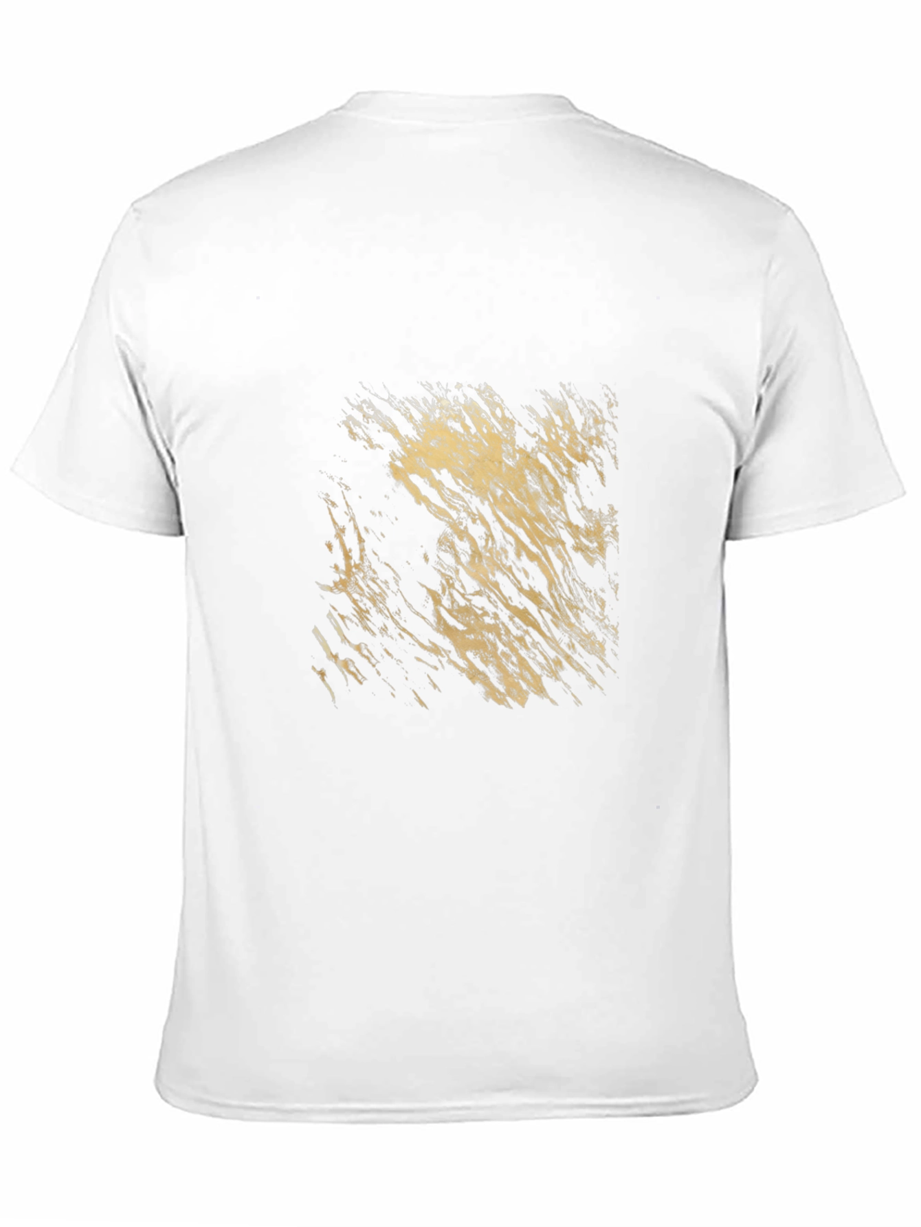 Abstract Gold Print Black T-Shirt