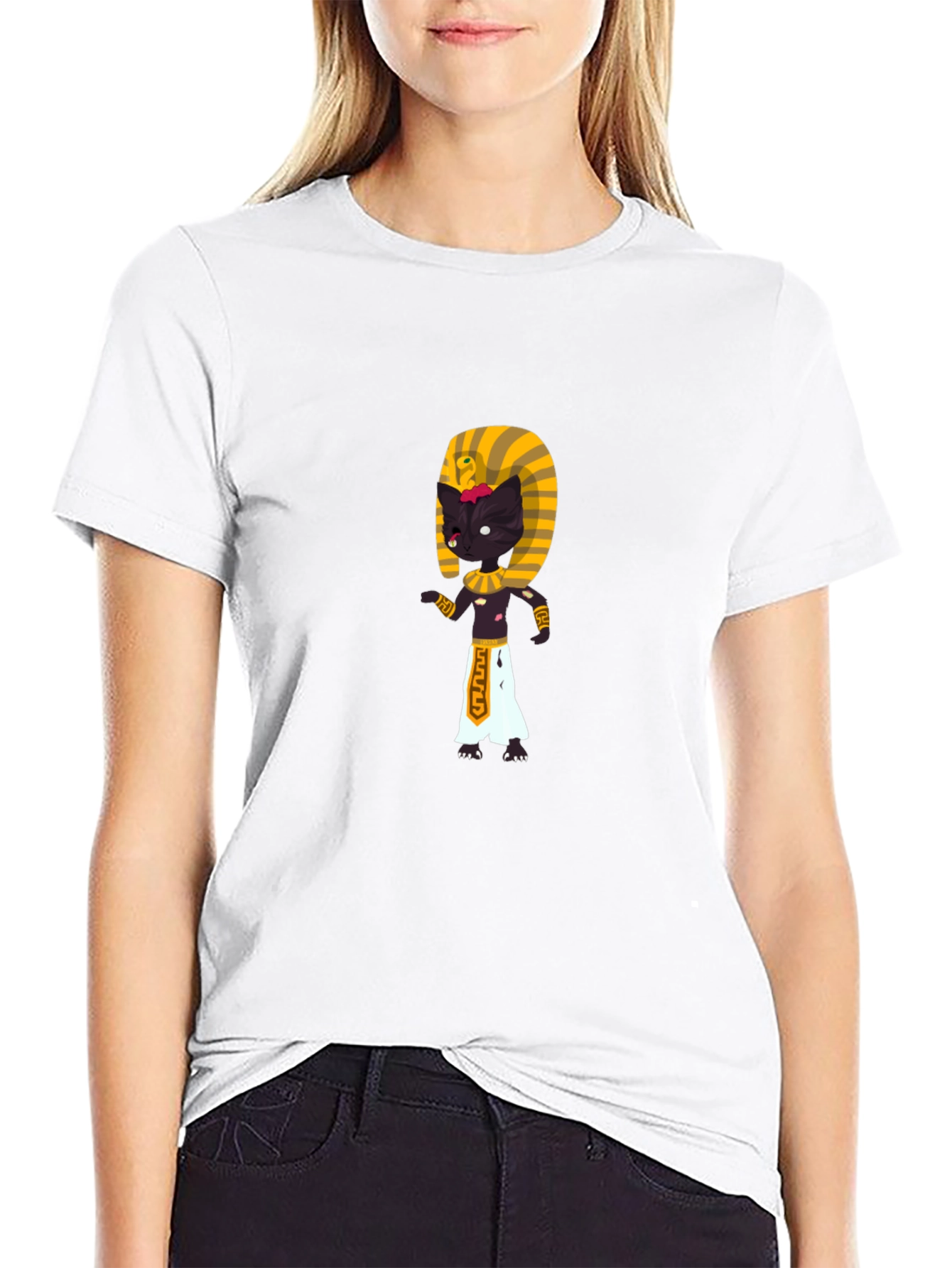 Egyptian Cat Graphic T-Shirt - Unique Design