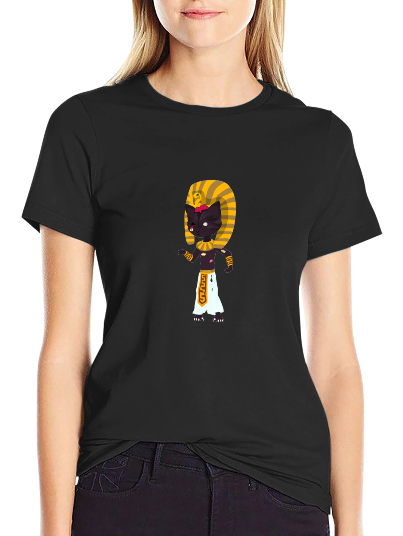 Egyptian Cat Graphic T-Shirt - Unique Design