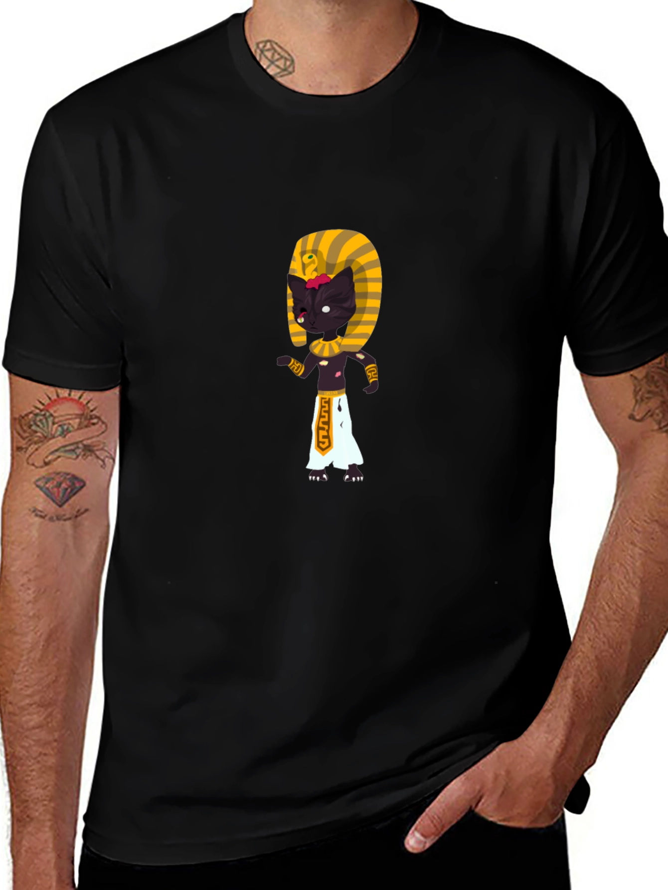 Egyptian Cat Graphic T-Shirt - Unique Design