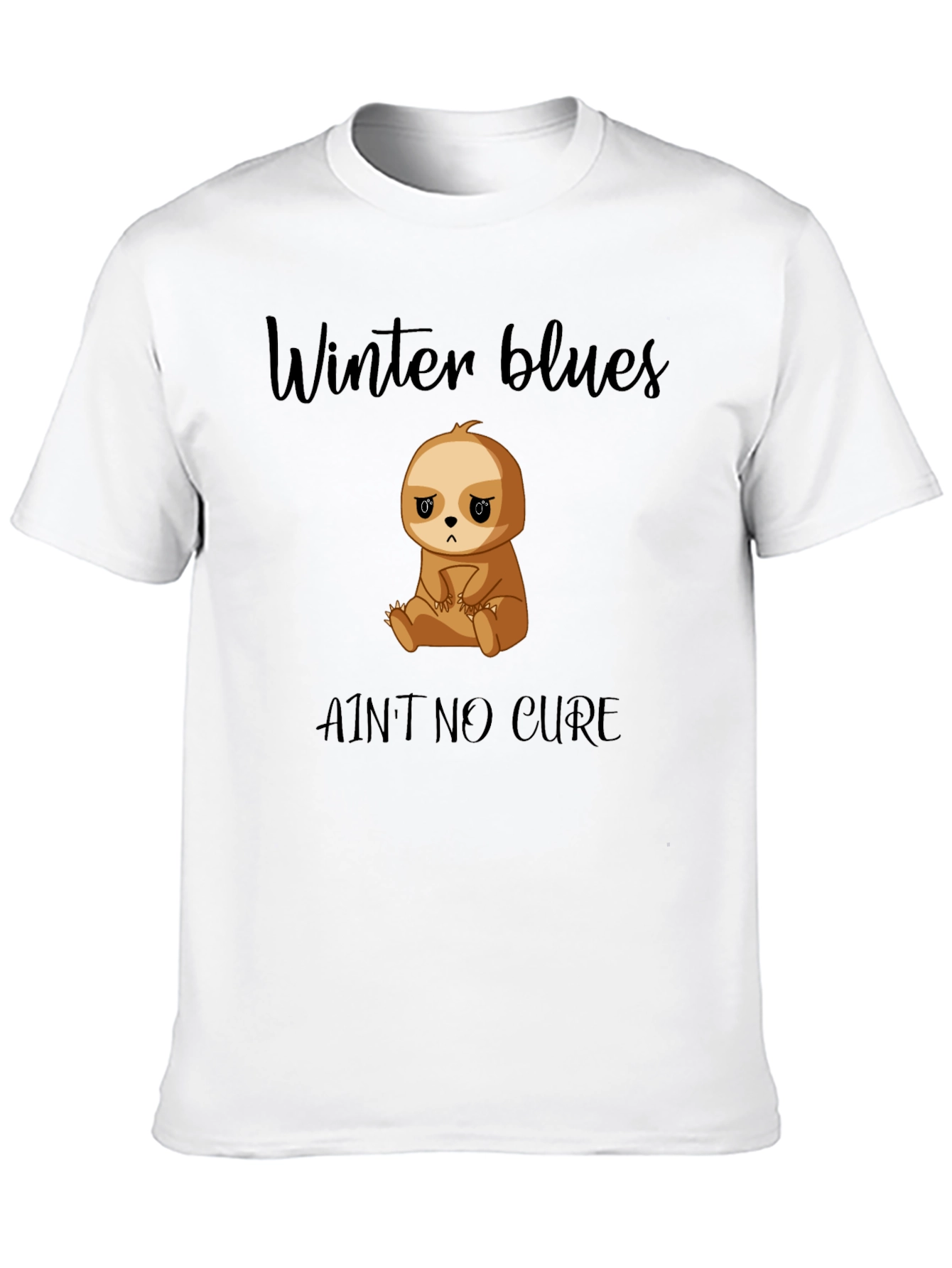Winter Blues Sloth Graphic T-Shirt