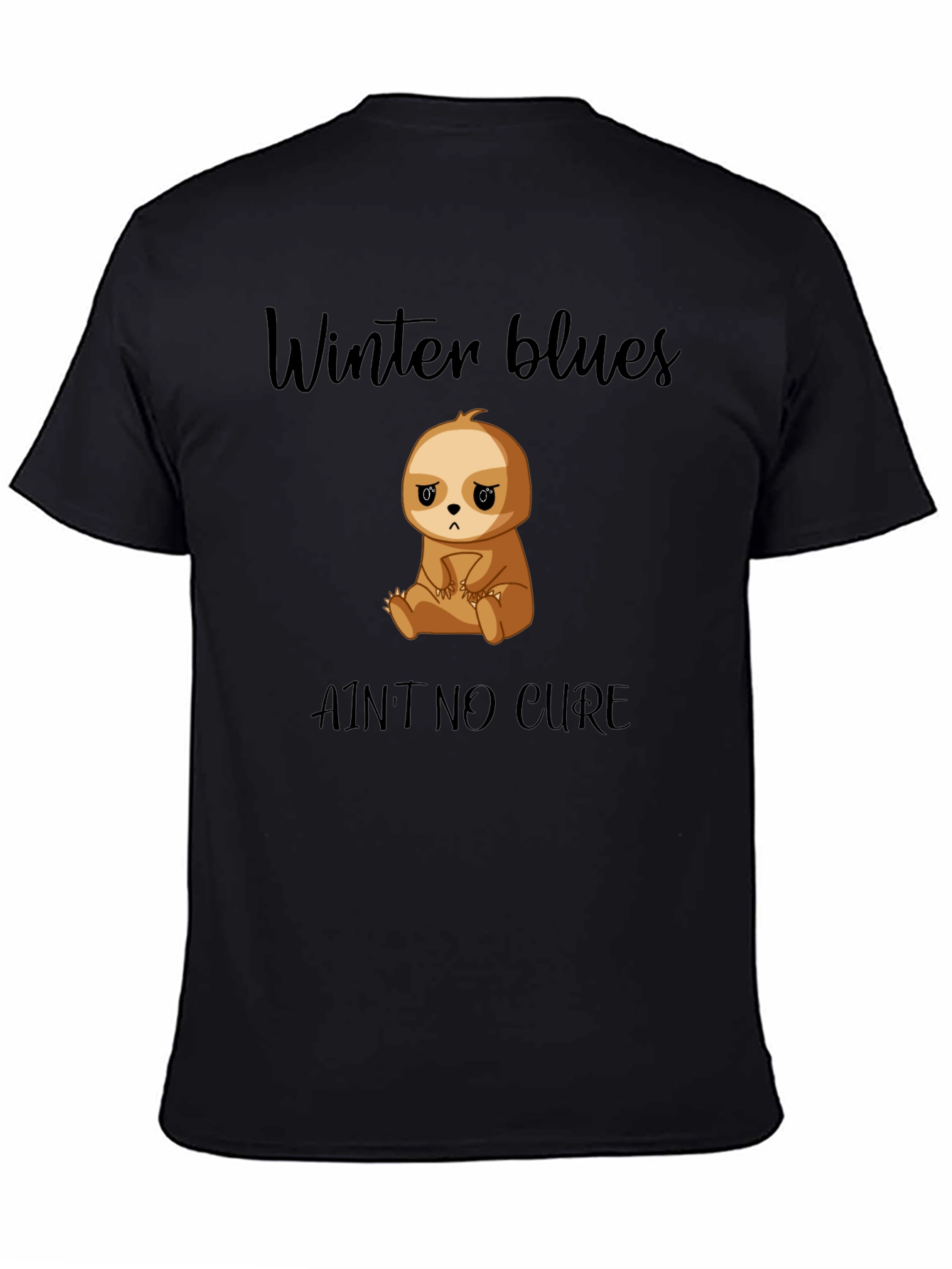 Winter Blues Sloth Graphic T-Shirt