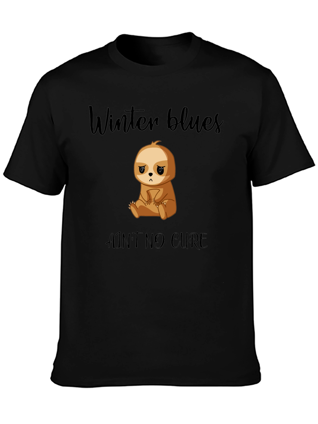 Winter Blues Sloth Graphic T-Shirt