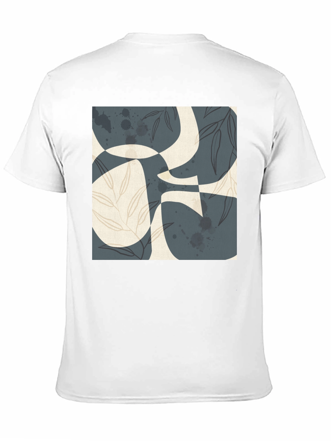 Abstract Art Print Black T-Shirt - Modern Graphic Tee
