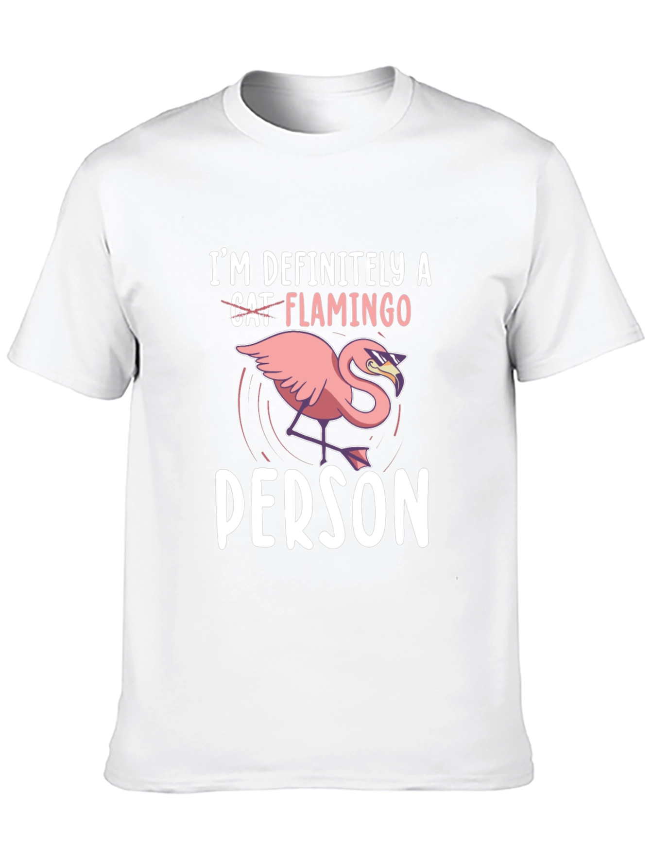 Cat Flamingo Person T-Shirt - Funny Animal Lover Tee
