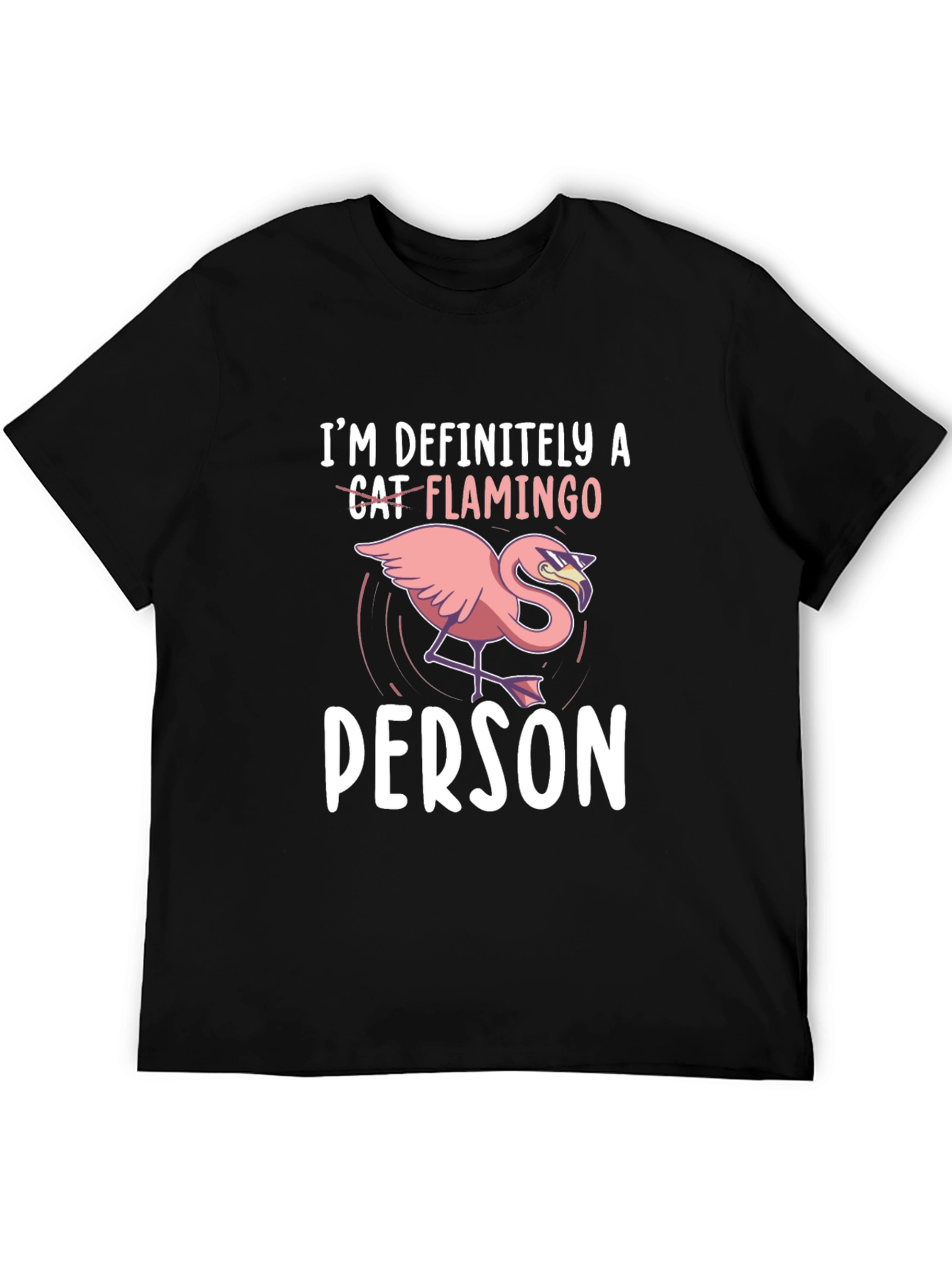 Cat Flamingo Person T-Shirt - Funny Animal Lover Tee