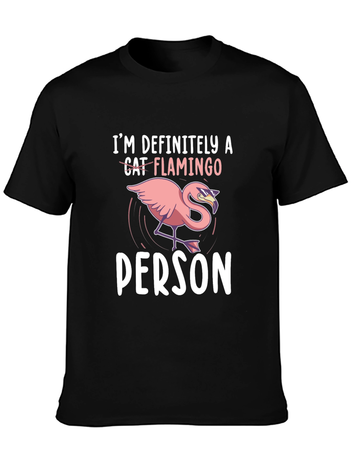 Cat Flamingo Person T-Shirt - Funny Animal Lover Tee