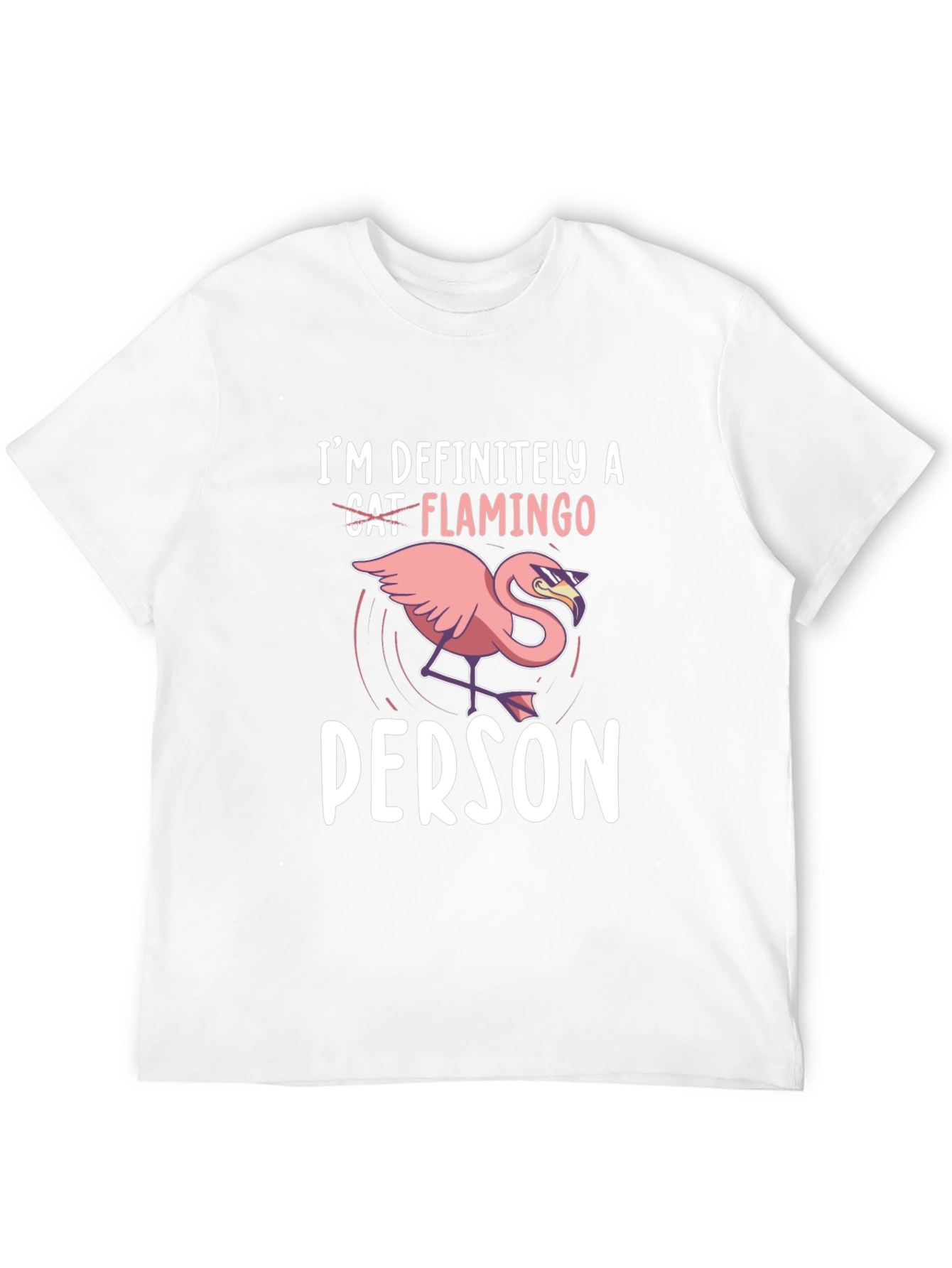 Cat Flamingo Person T-Shirt - Funny Animal Lover Tee