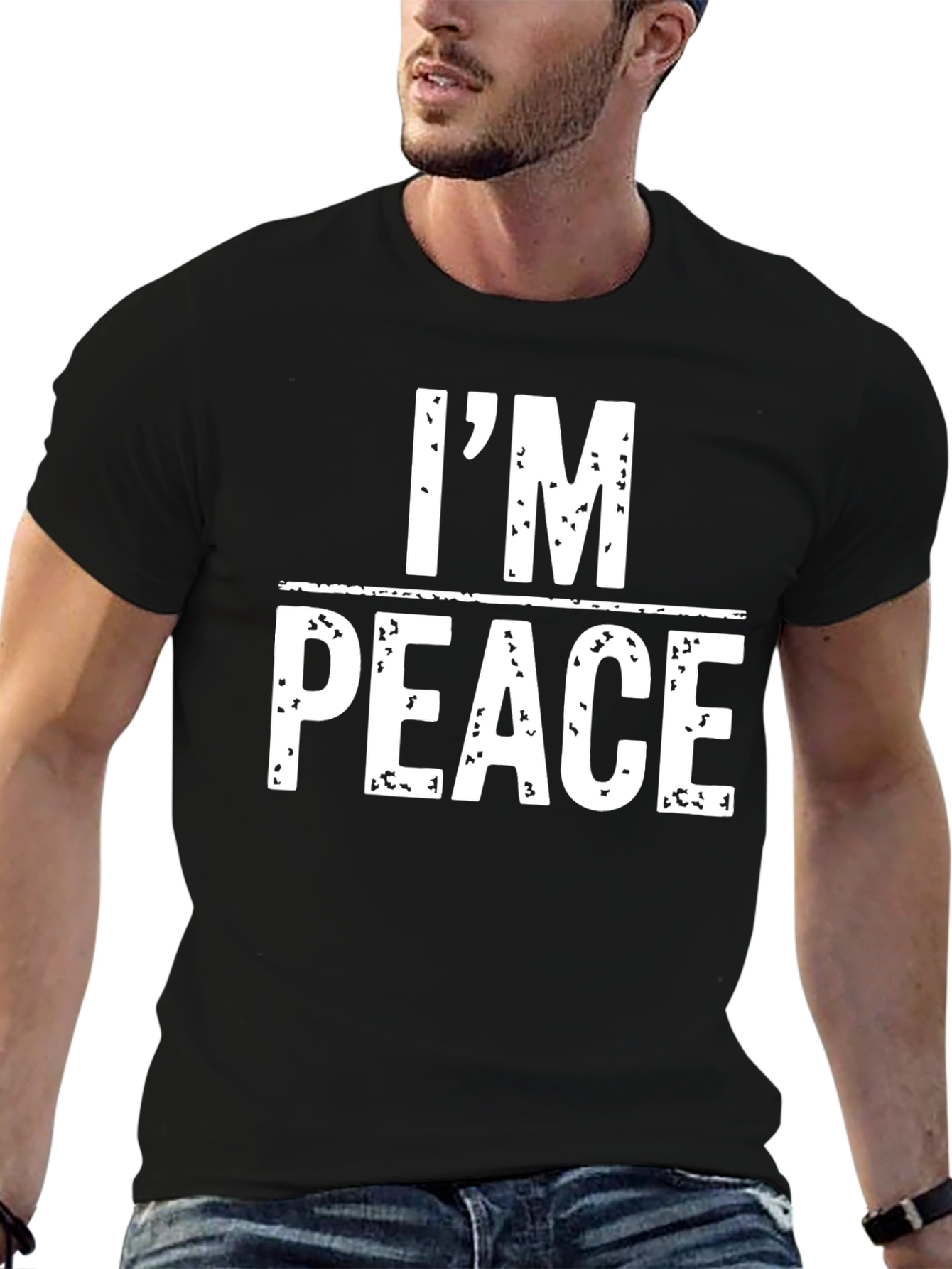 Im Peace T-Shirt - Funny Distressed Graphic Tee