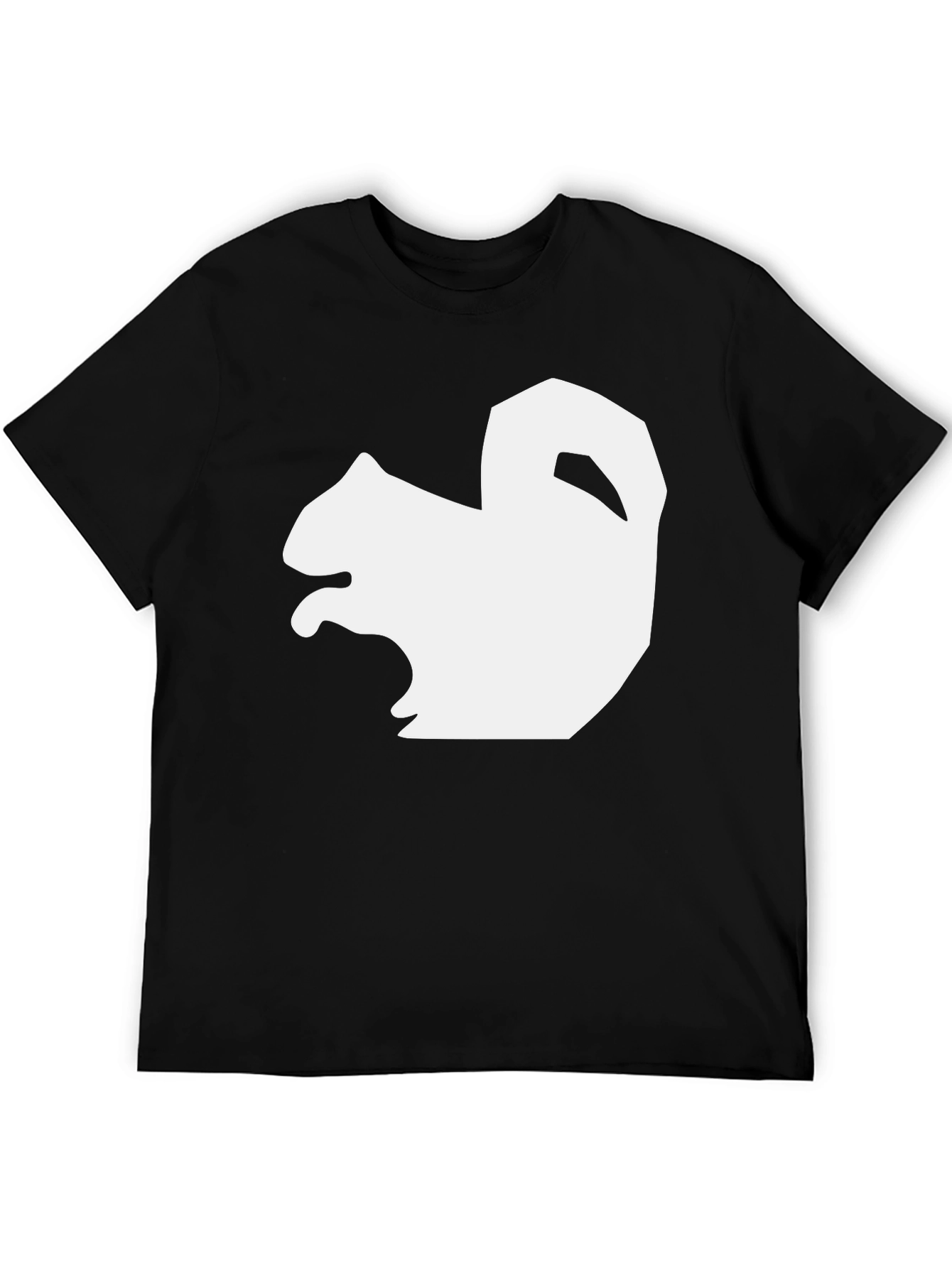 Squirrel Graphic Tee - Black Cotton Blend Shirt