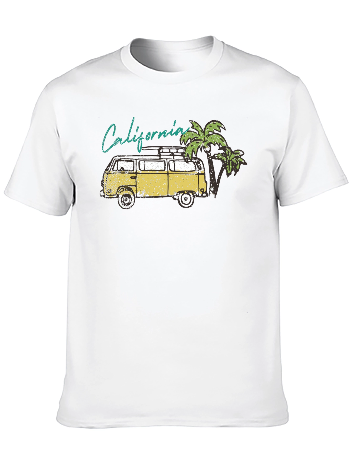 California Van Palm Tree Graphic T-Shirt