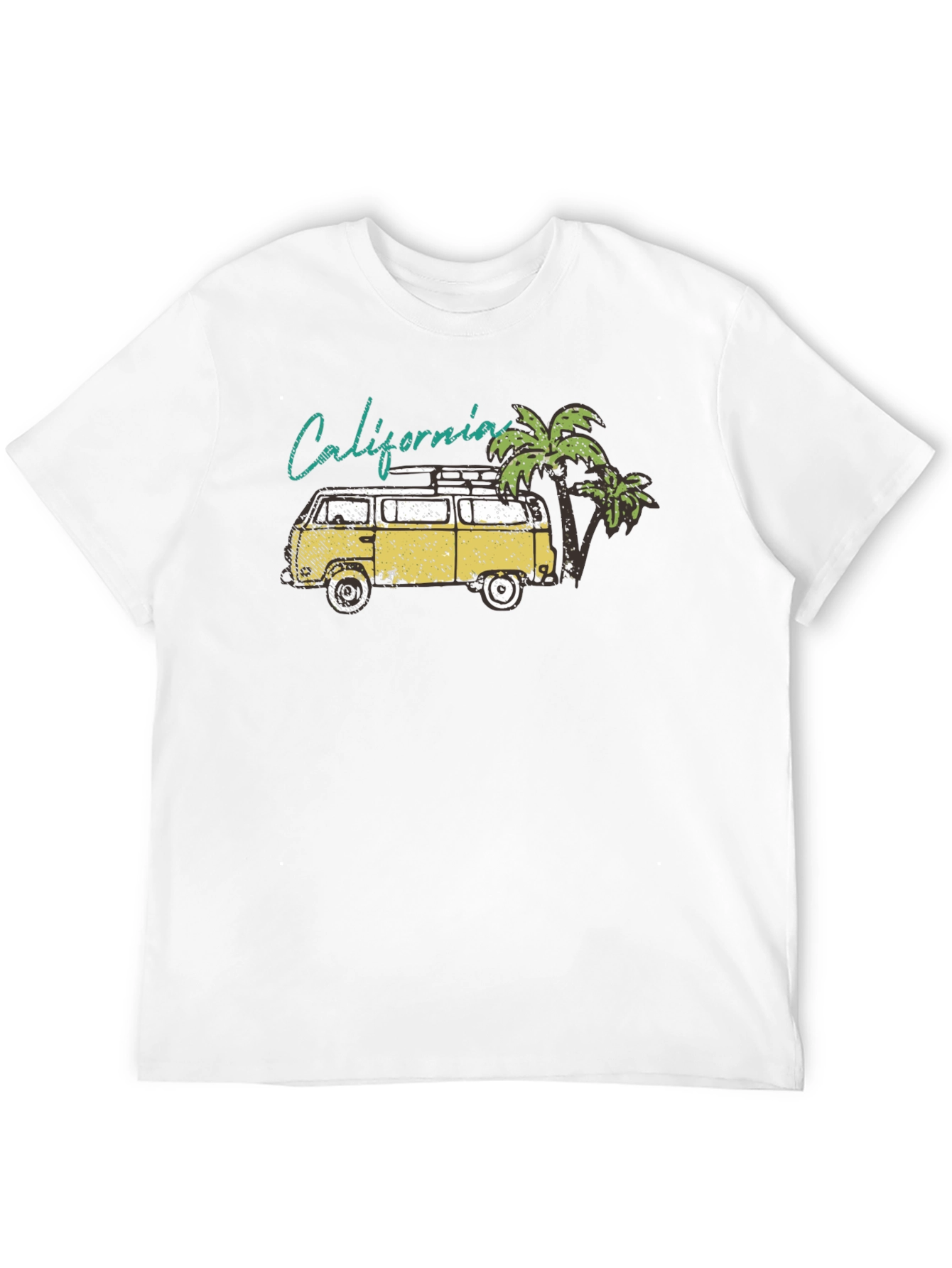 California Van Palm Tree Graphic T-Shirt