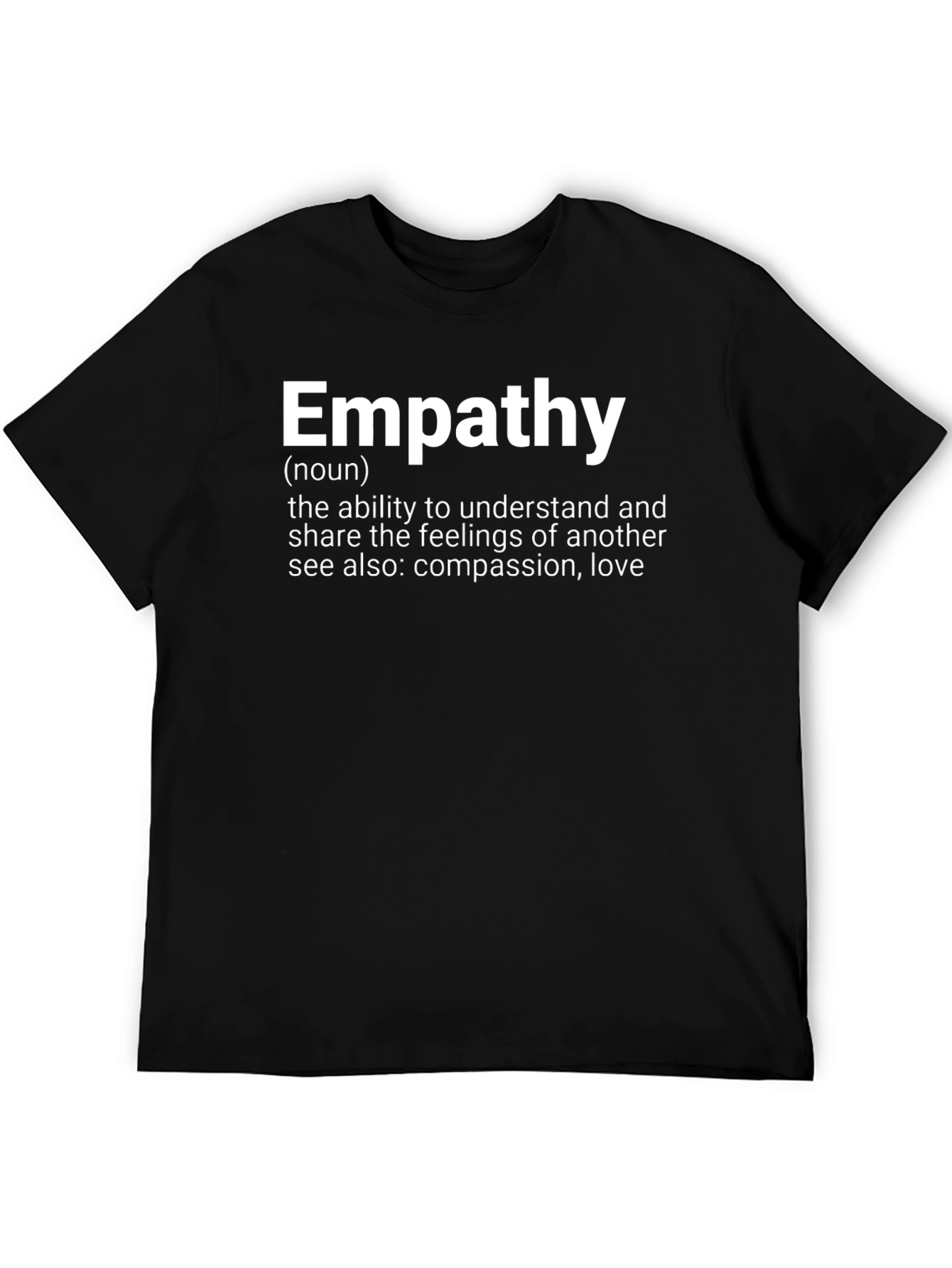 Empathy Definition Graphic Tee - Black Unisex T-Shirt