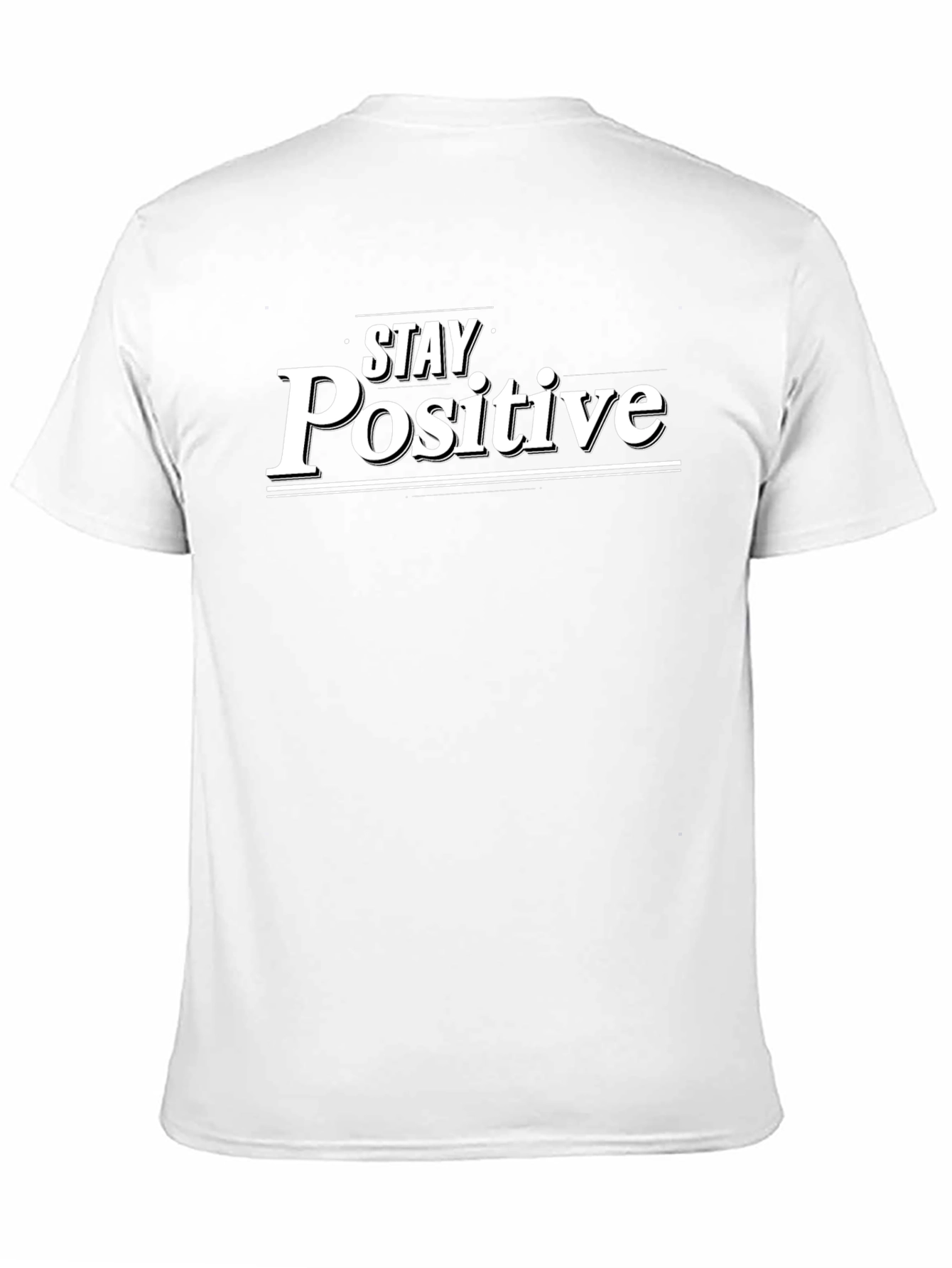 Stay Positive Black T-Shirt - Inspirational Design