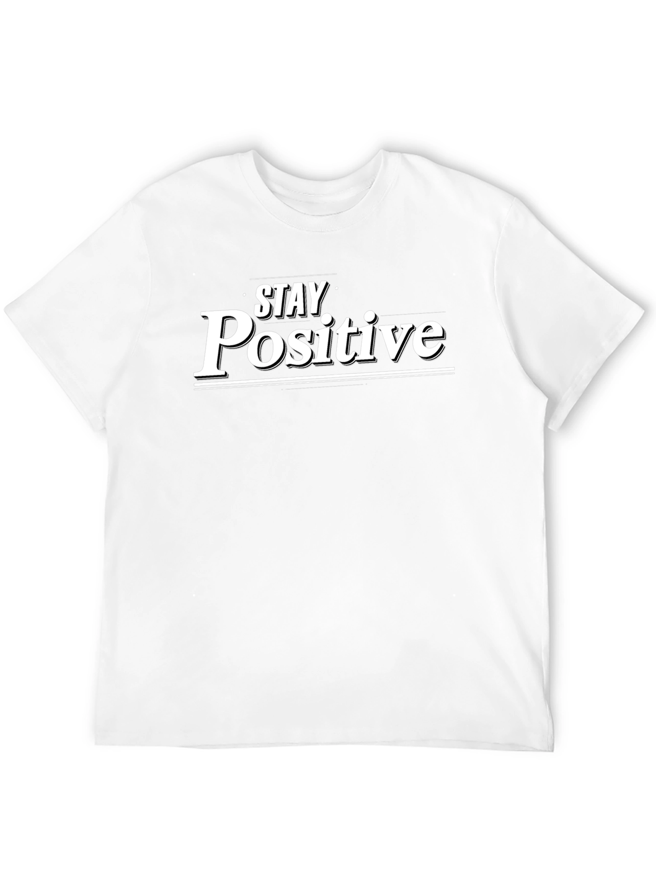 Stay Positive Black T-Shirt - Inspirational Design