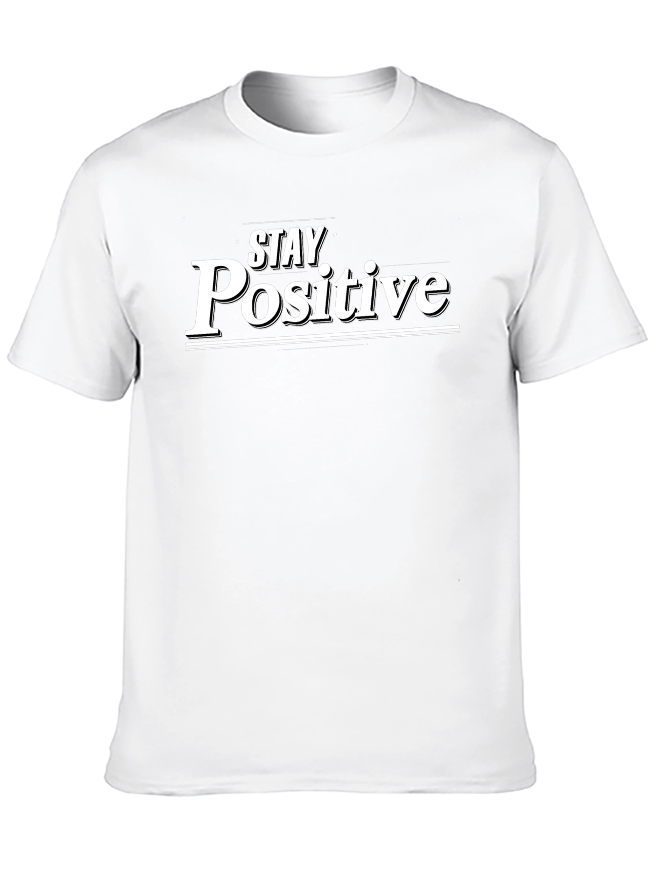Stay Positive Black T-Shirt - Inspirational Design