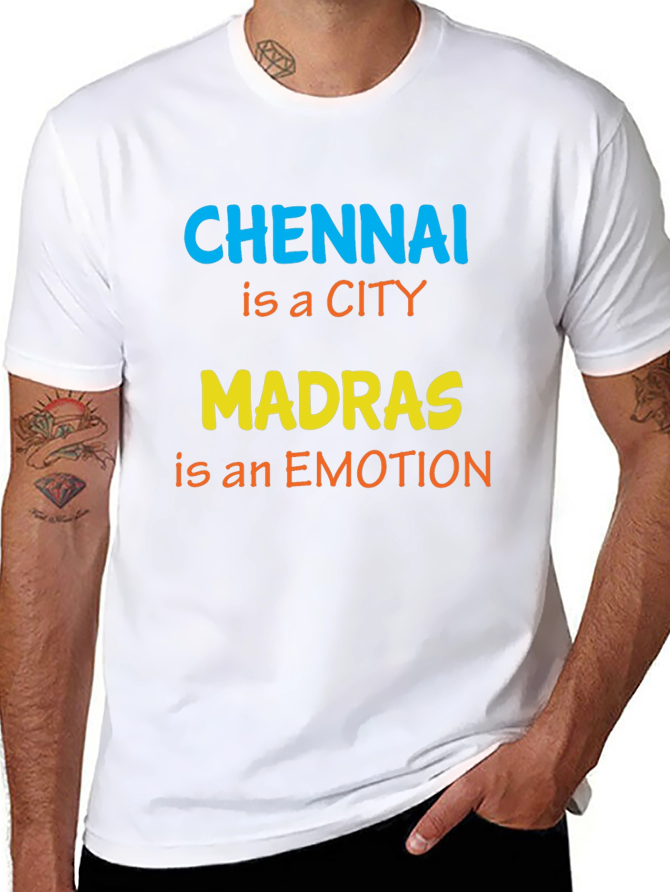 Chennai Madras City Emotion Black T-Shirt