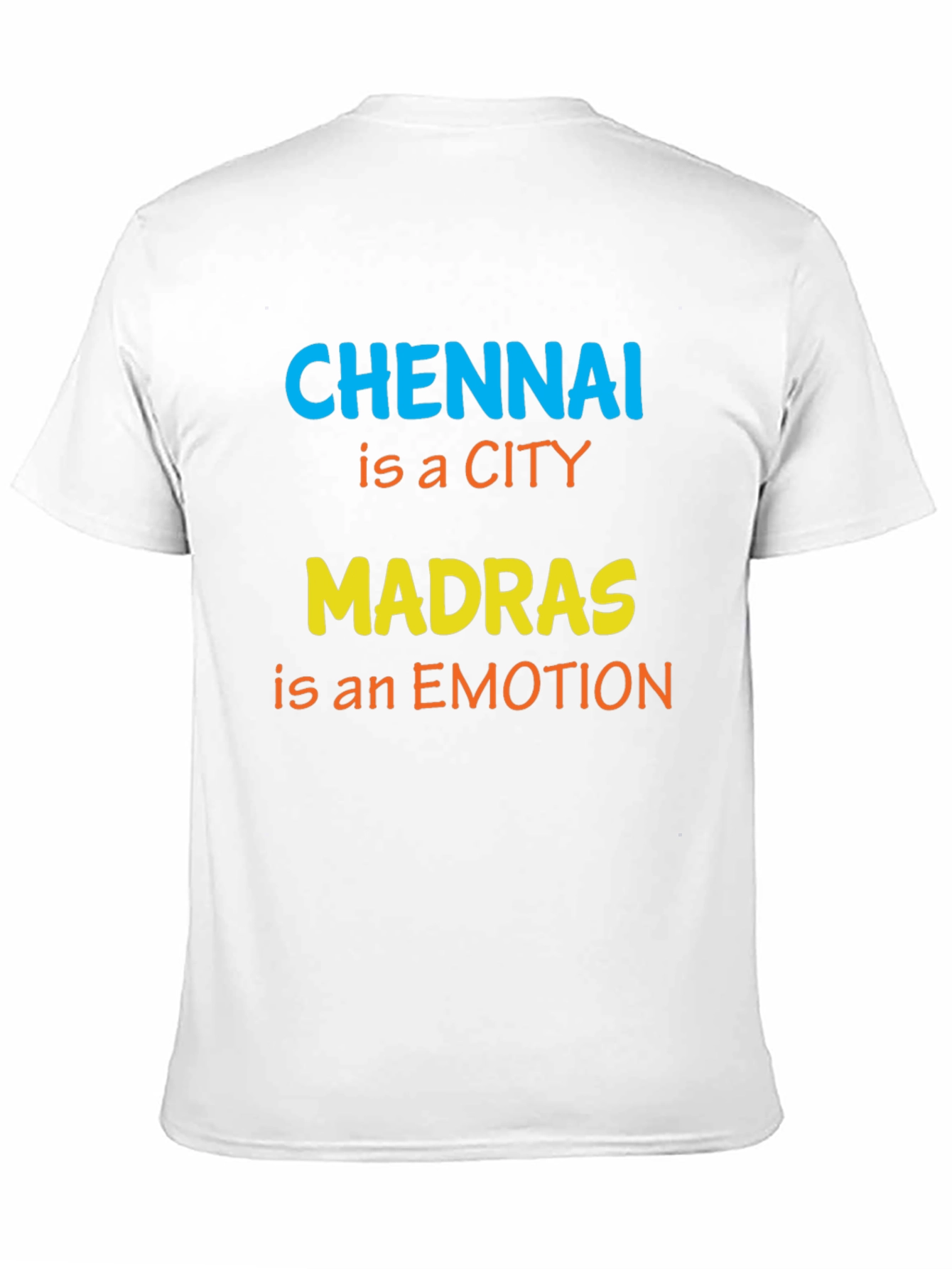 Chennai Madras City Emotion Black T-Shirt