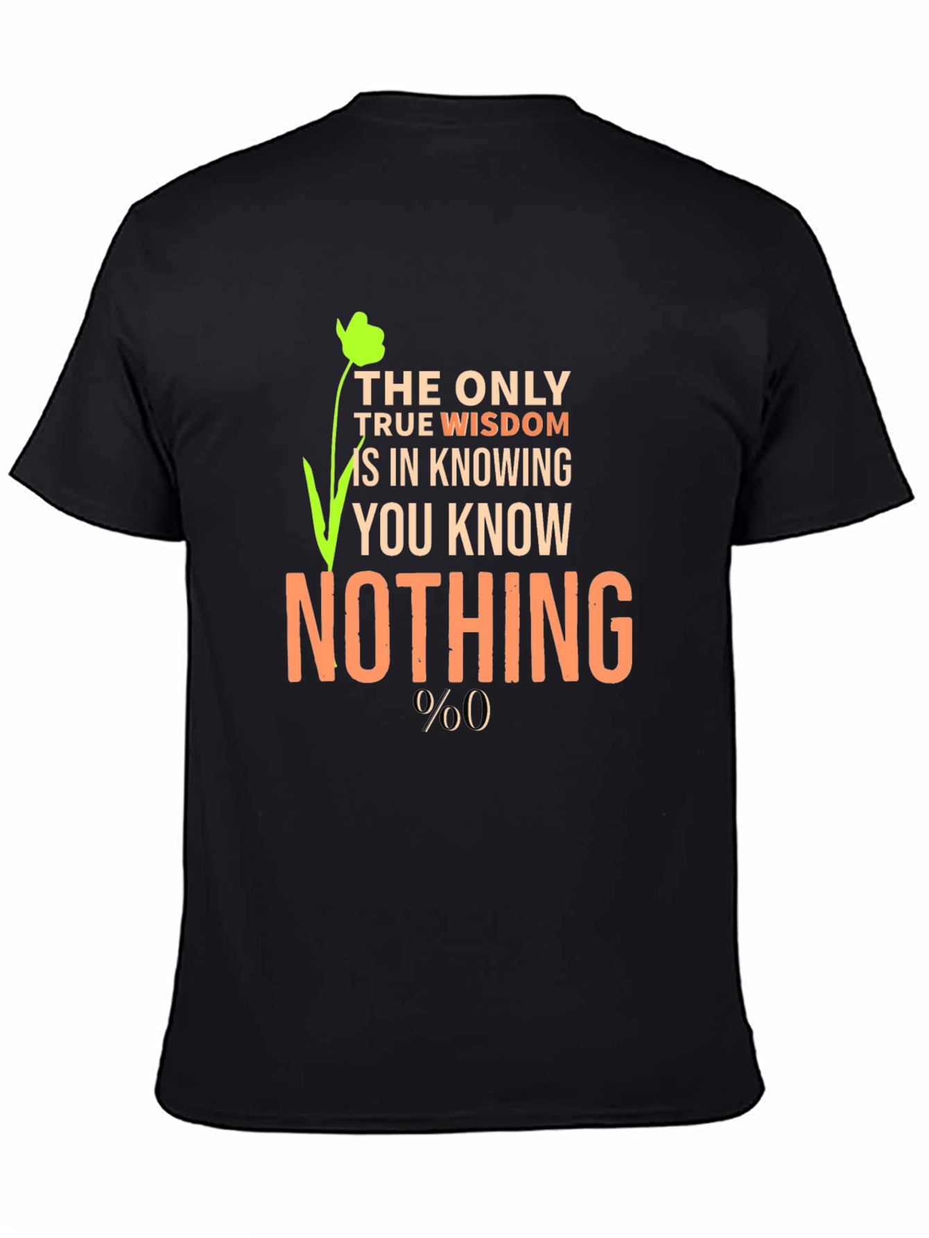 Wisdom Saying Graphic Print Mens T-Shirt
