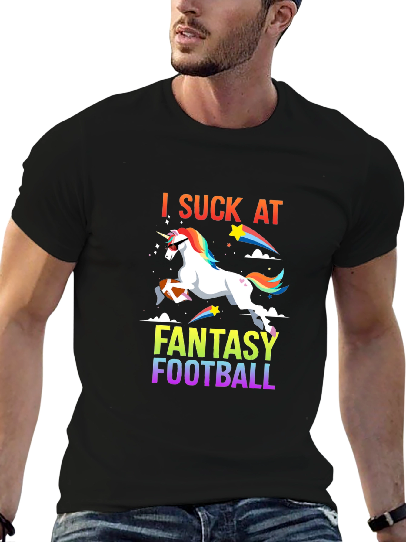 I Suck at Fantasy Football Graphic T-Shirt