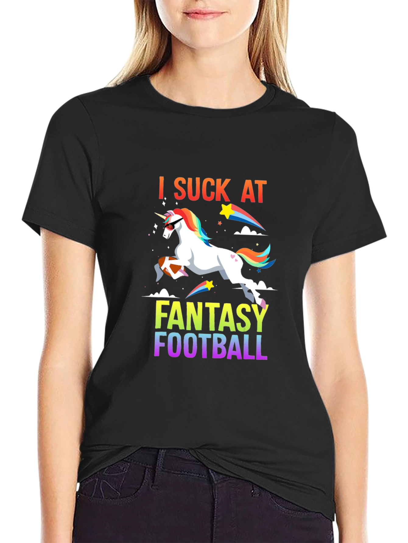 I Suck at Fantasy Football Graphic T-Shirt