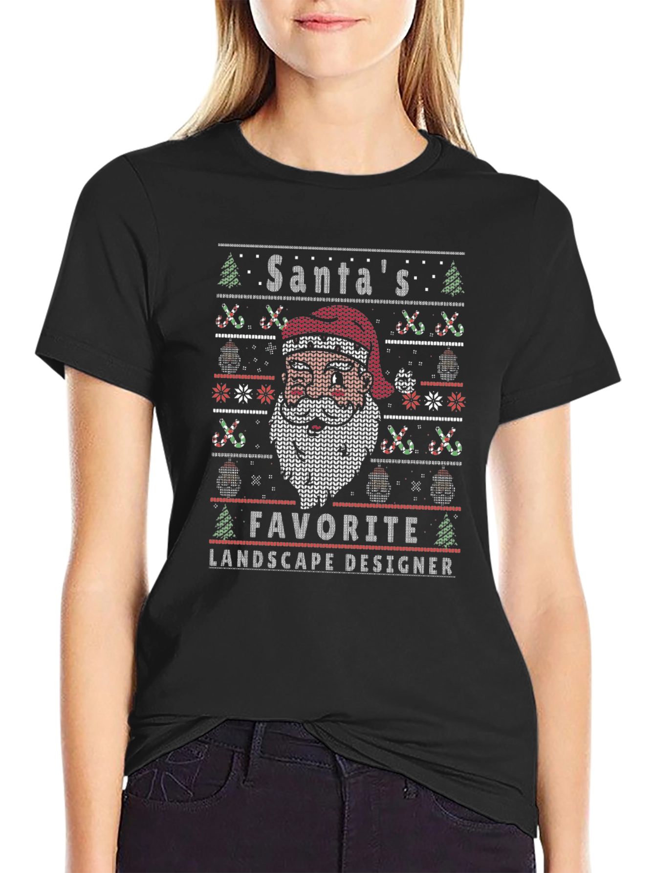 Santas Favorite Landscape Designer Ugly Christmas Sweater T-Shirt