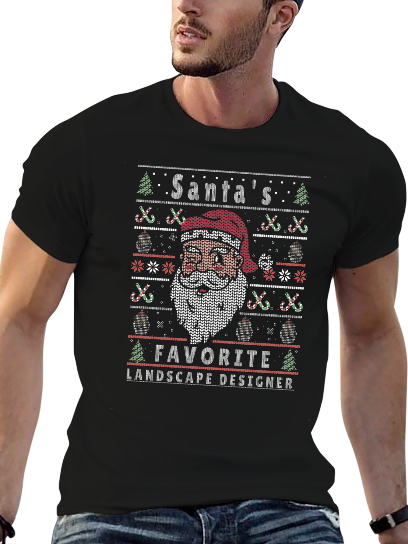 Santas Favorite Landscape Designer Ugly Christmas Sweater T-Shirt