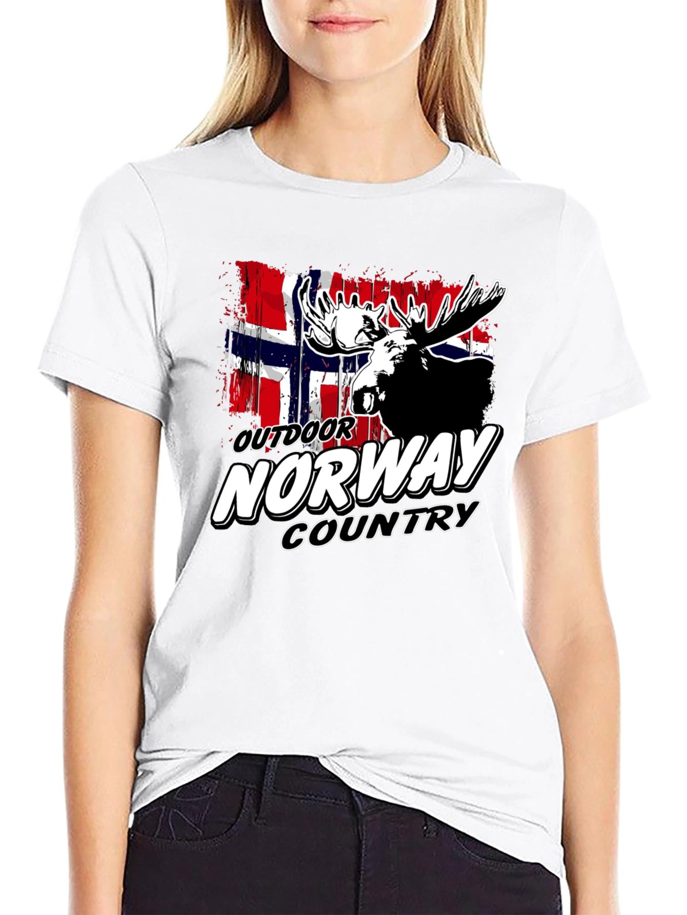 Norway Outdoor Country Moose Graphic T-Shirt
