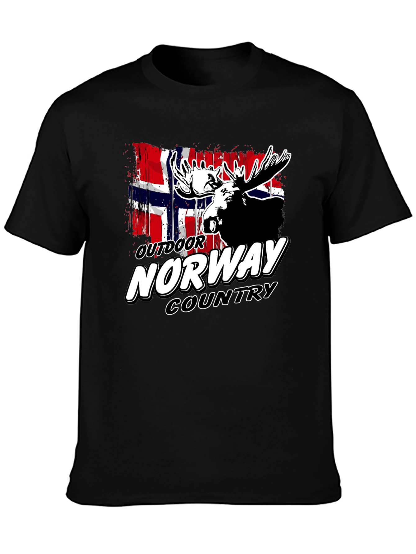 Norway Outdoor Country Moose Graphic T-Shirt