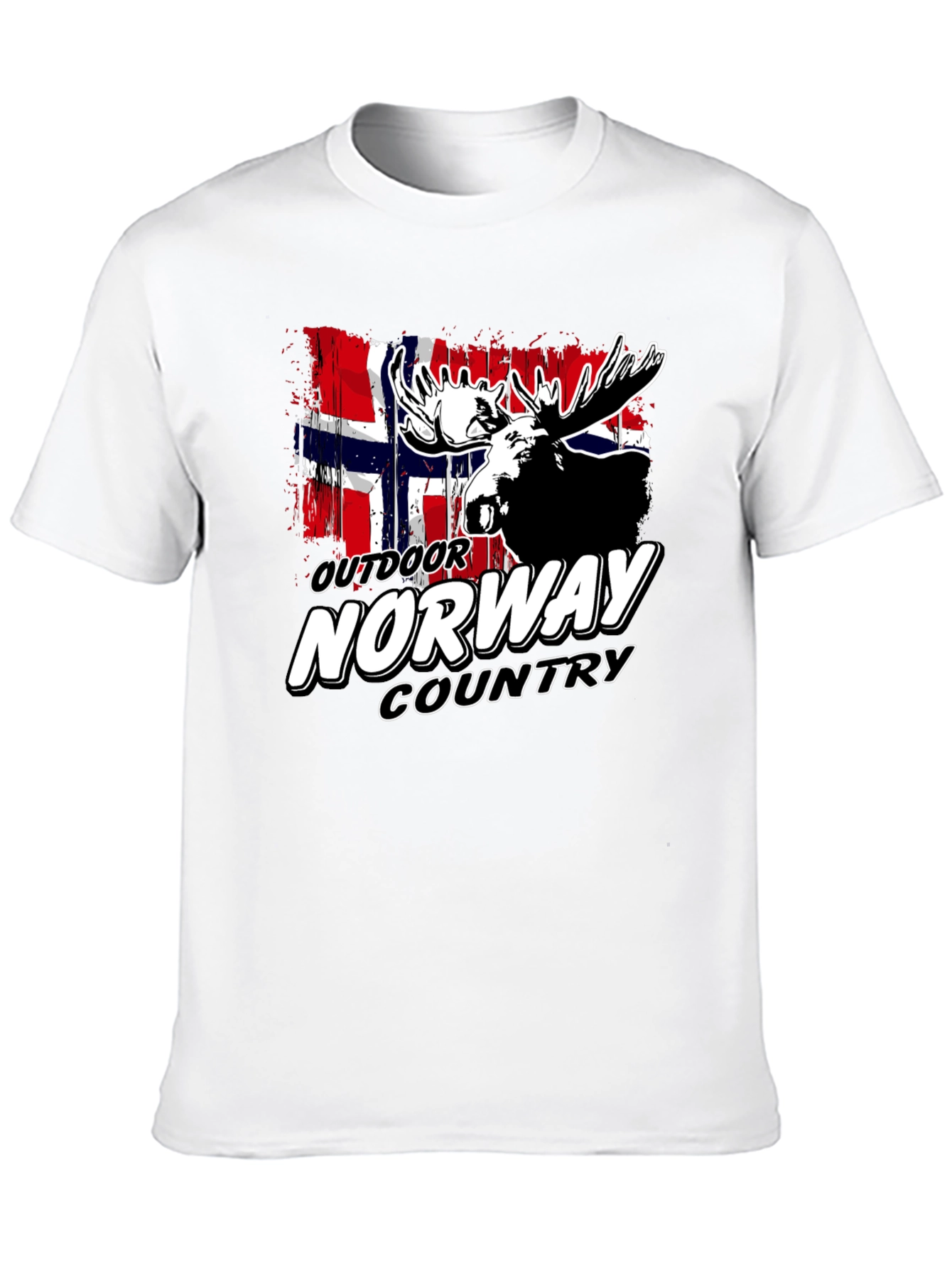 Norway Outdoor Country Moose Graphic T-Shirt