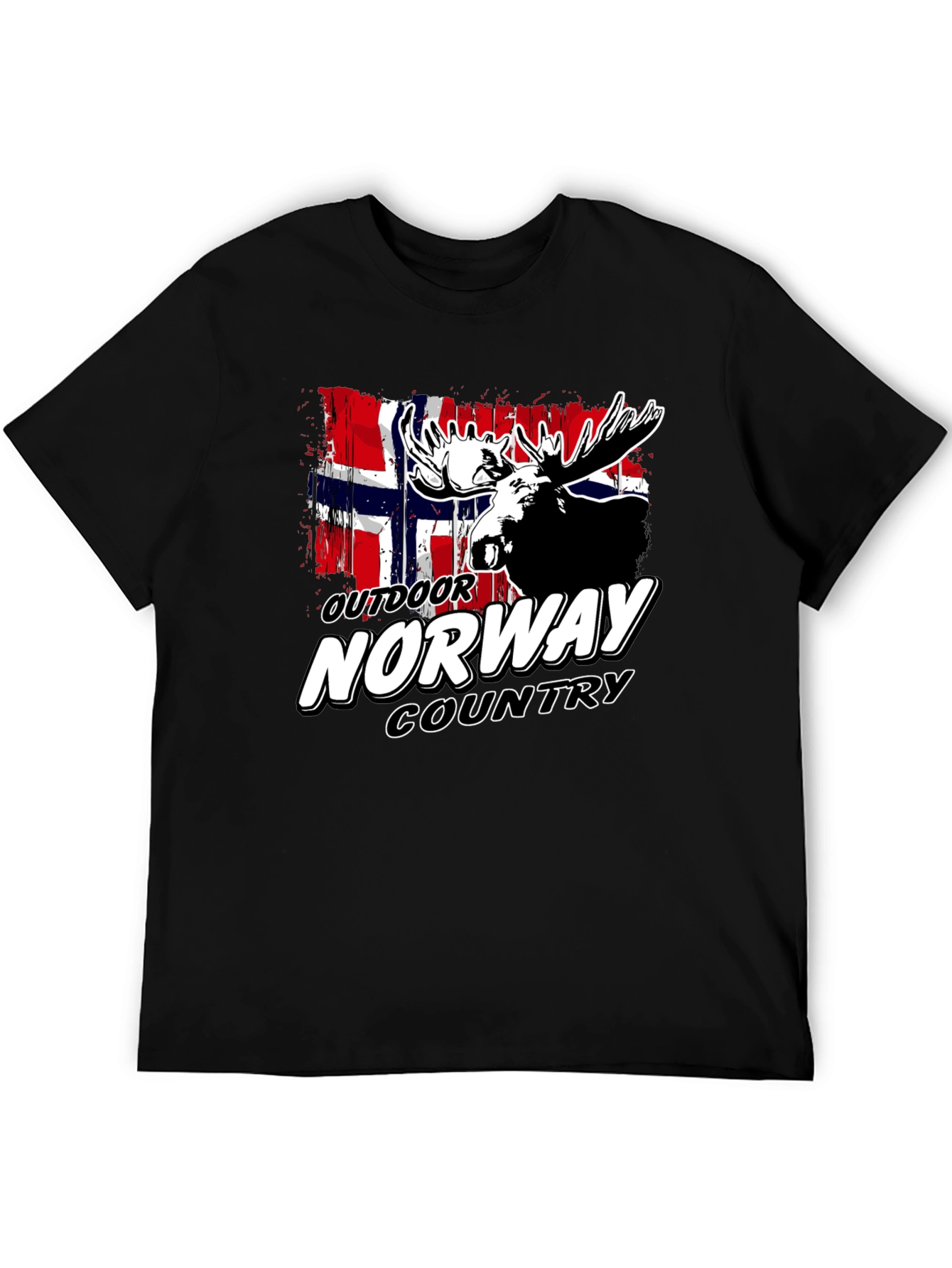 Norway Outdoor Country Moose Graphic T-Shirt
