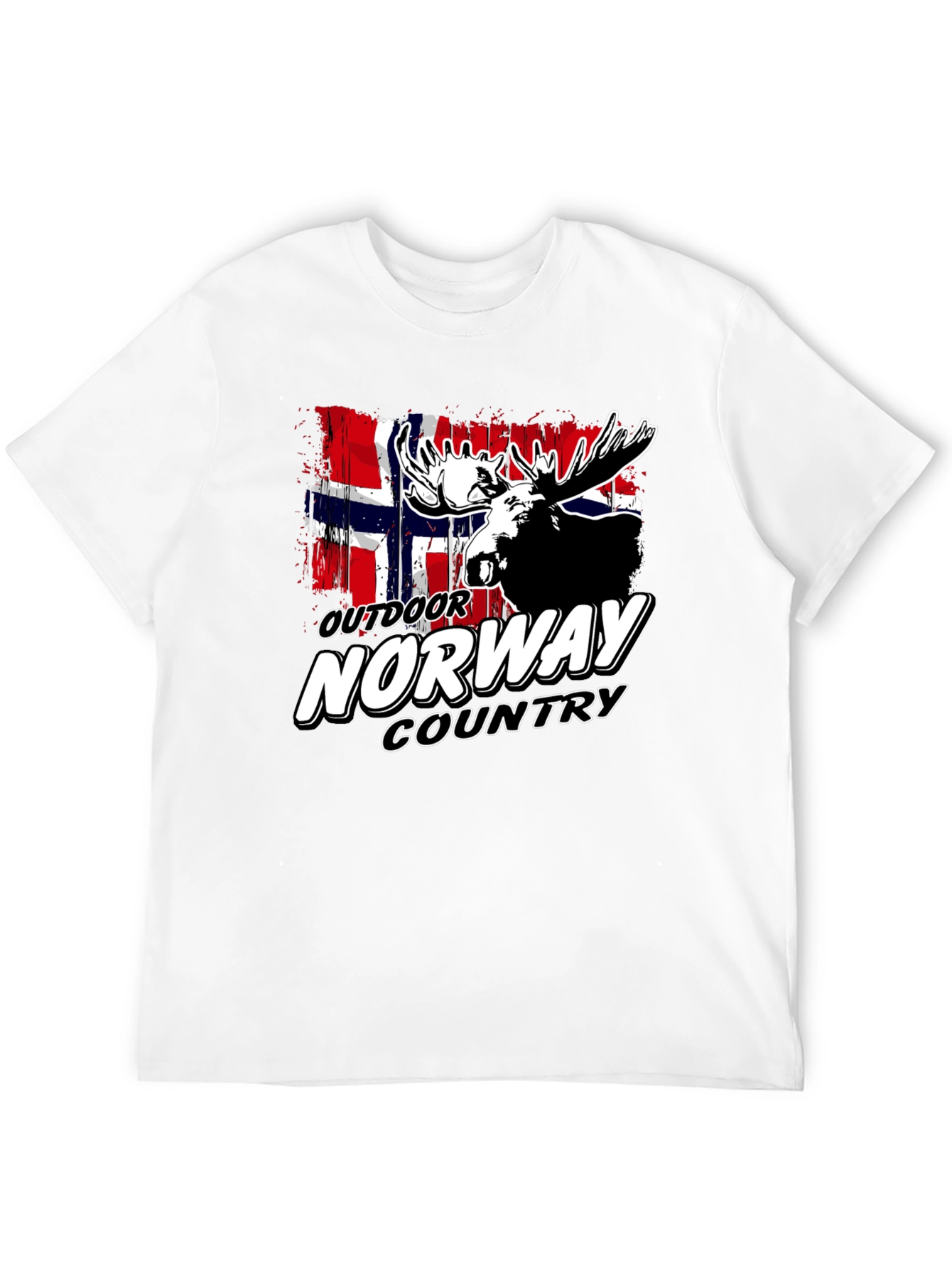 Norway Outdoor Country Moose Graphic T-Shirt
