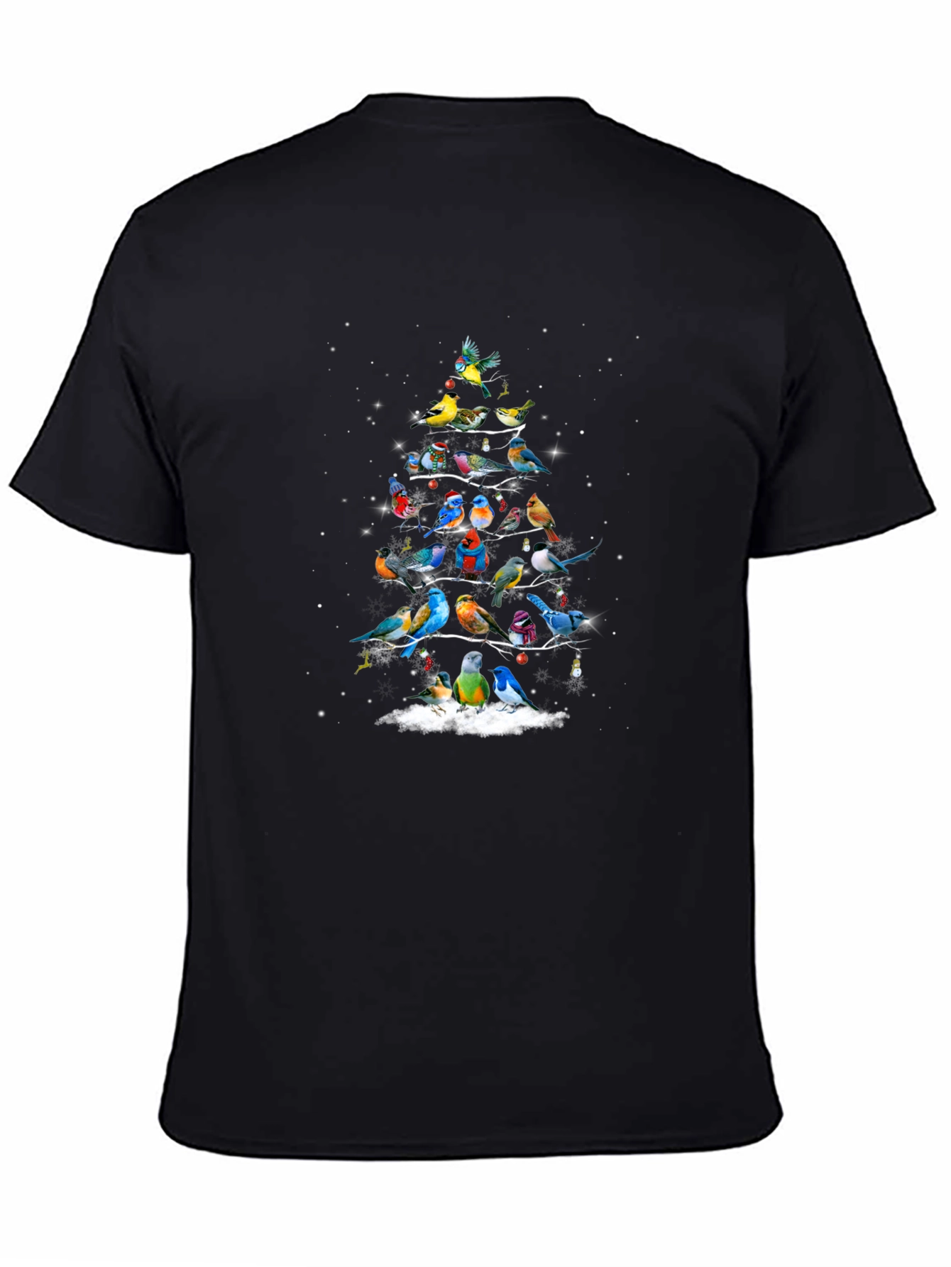Festive Bird Christmas Tree T-Shirt