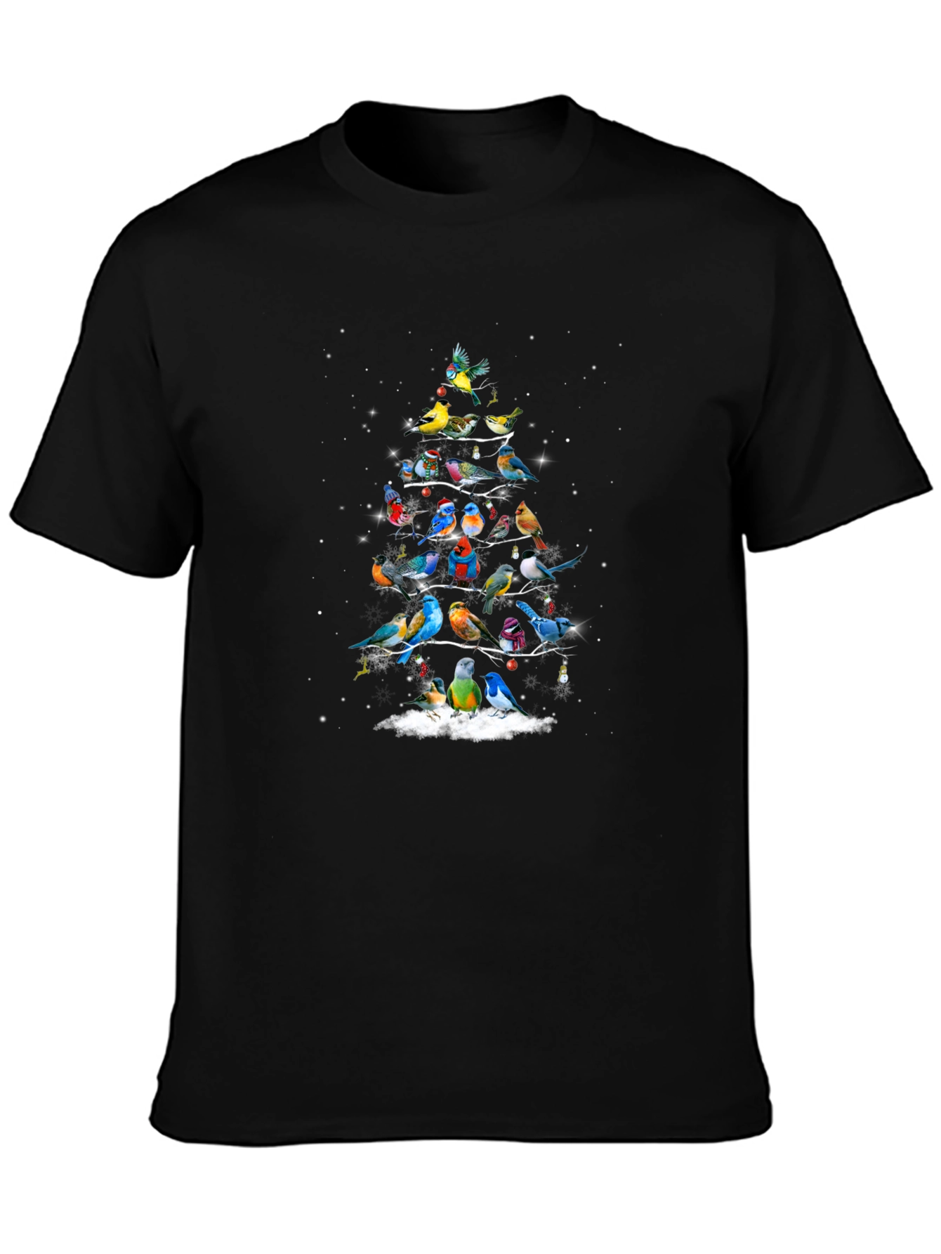 Festive Bird Christmas Tree T-Shirt