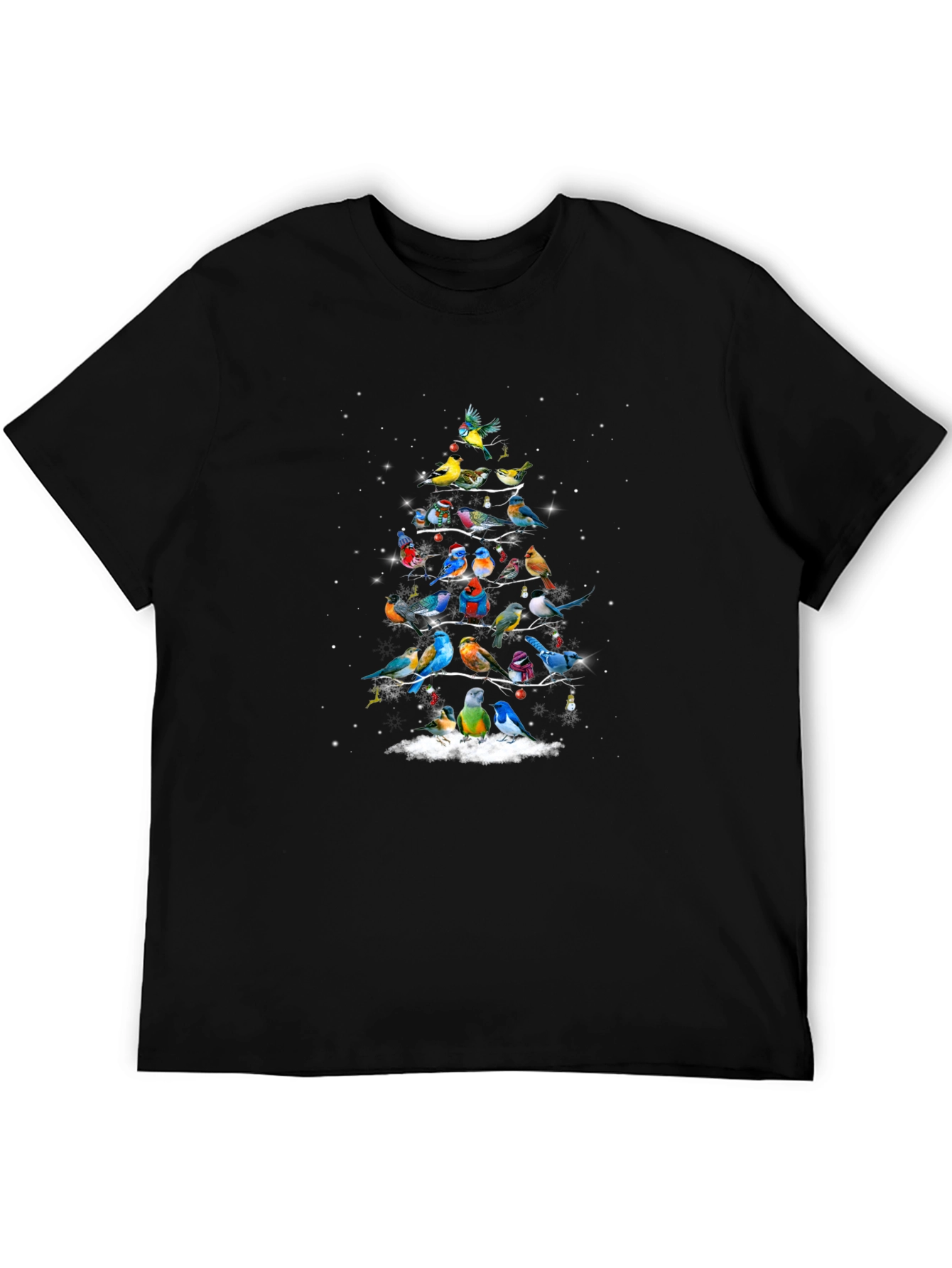 Festive Bird Christmas Tree T-Shirt