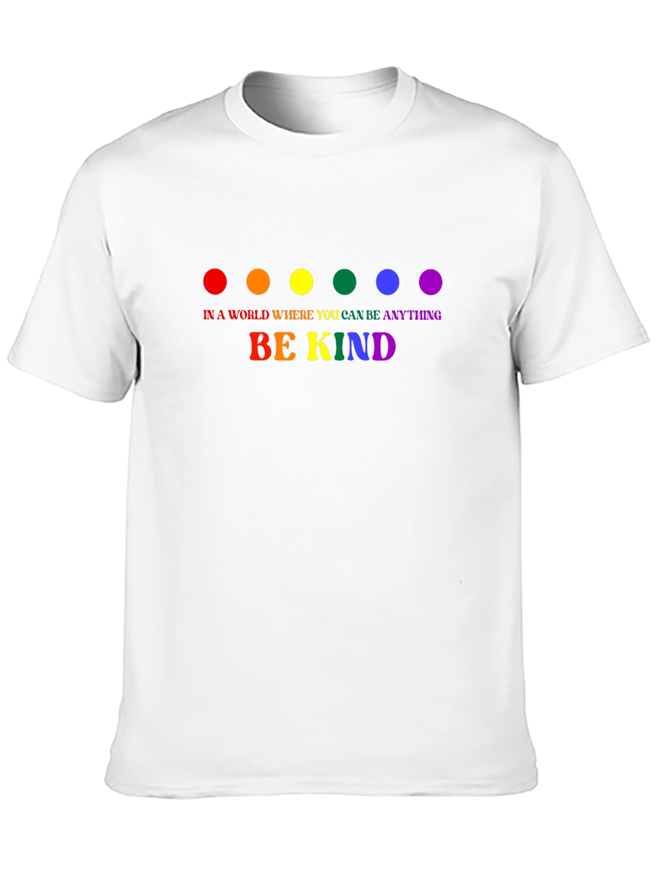 Be Kind Rainbow Graphic Tee - Black