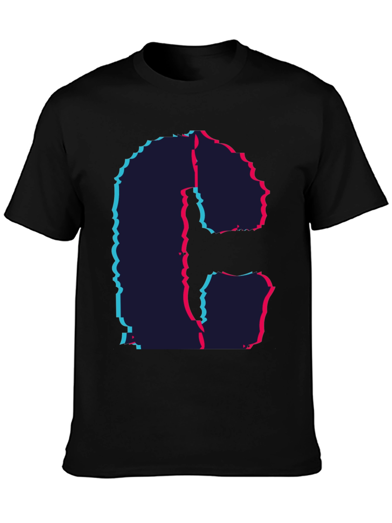 Glitch Letter T-Shirt - Modern Graphic Tee