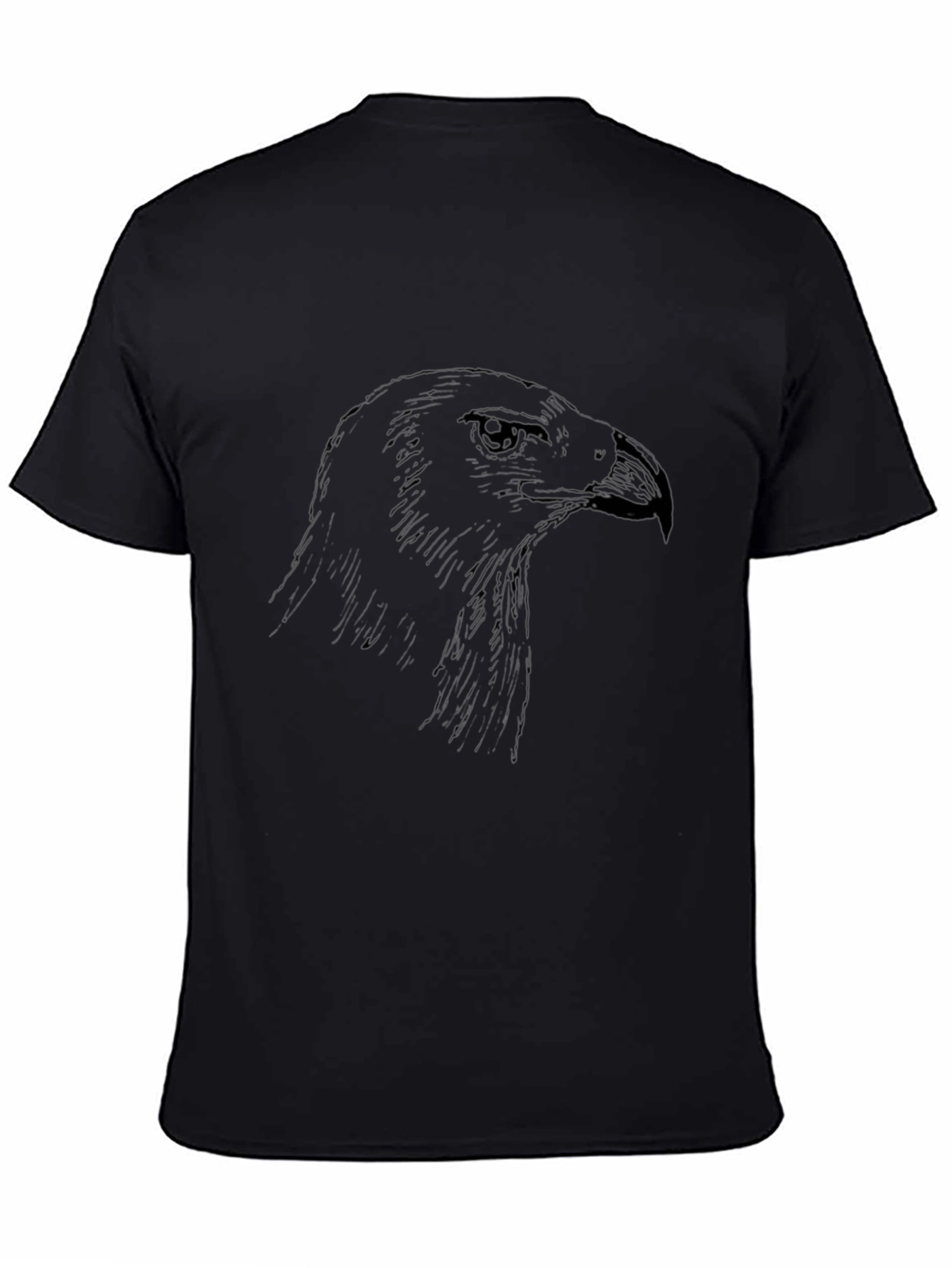 Mens Black Eagle Graphic Print T-Shirt