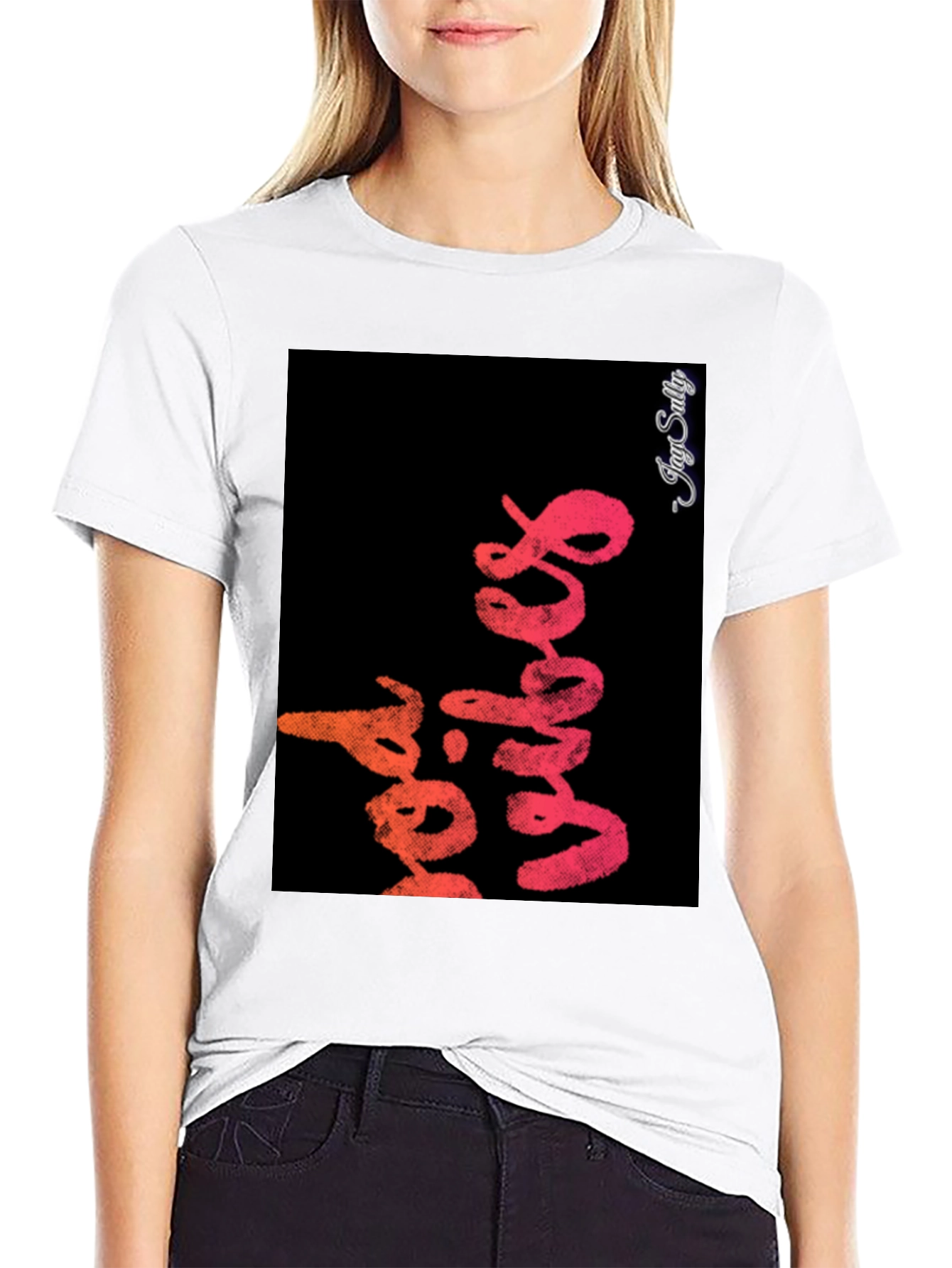 Red Vibes Graphic Tee - Stylish Black T-Shirt