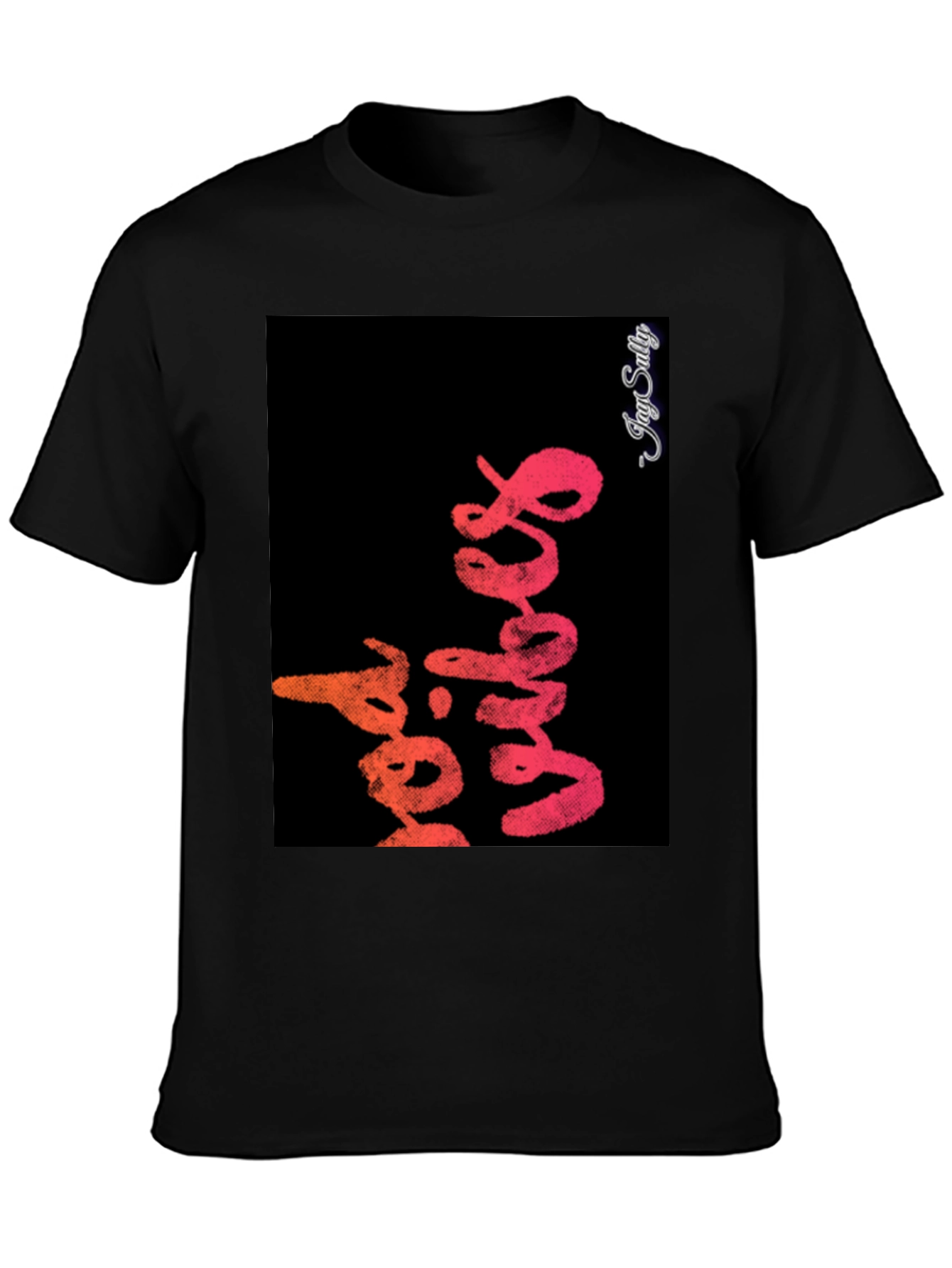 Red Vibes Graphic Tee - Stylish Black T-Shirt