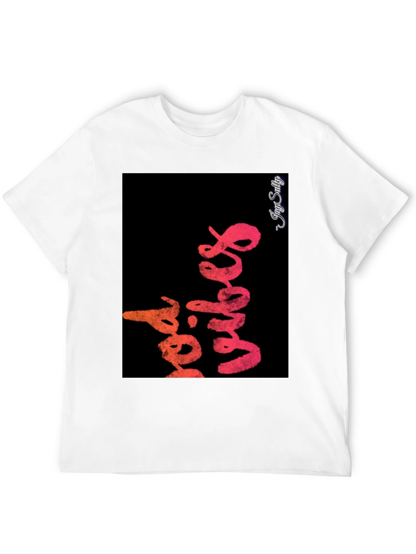 Red Vibes Graphic Tee - Stylish Black T-Shirt