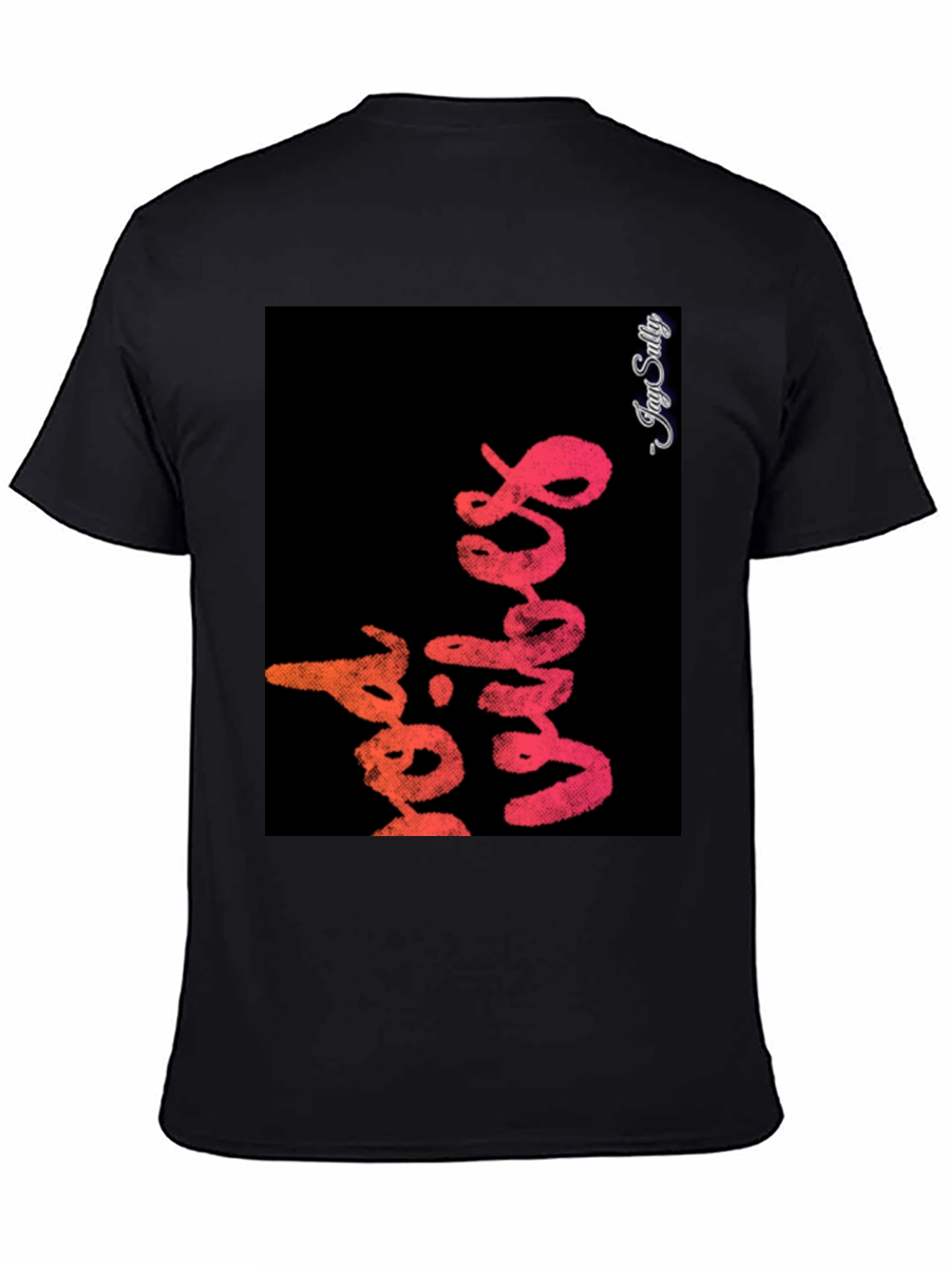 Red Vibes Graphic Tee - Stylish Black T-Shirt