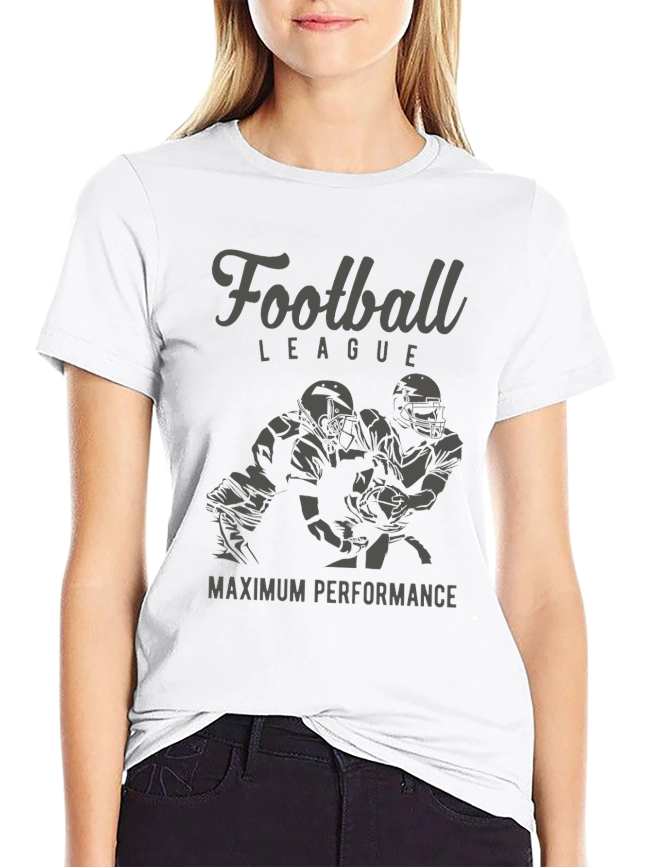Football League Tee: Maximum Performance Black T-Shirt